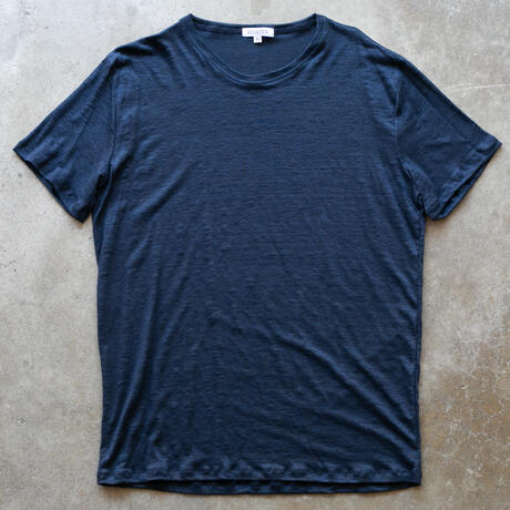 gustin belgian linen t-shirt - navy