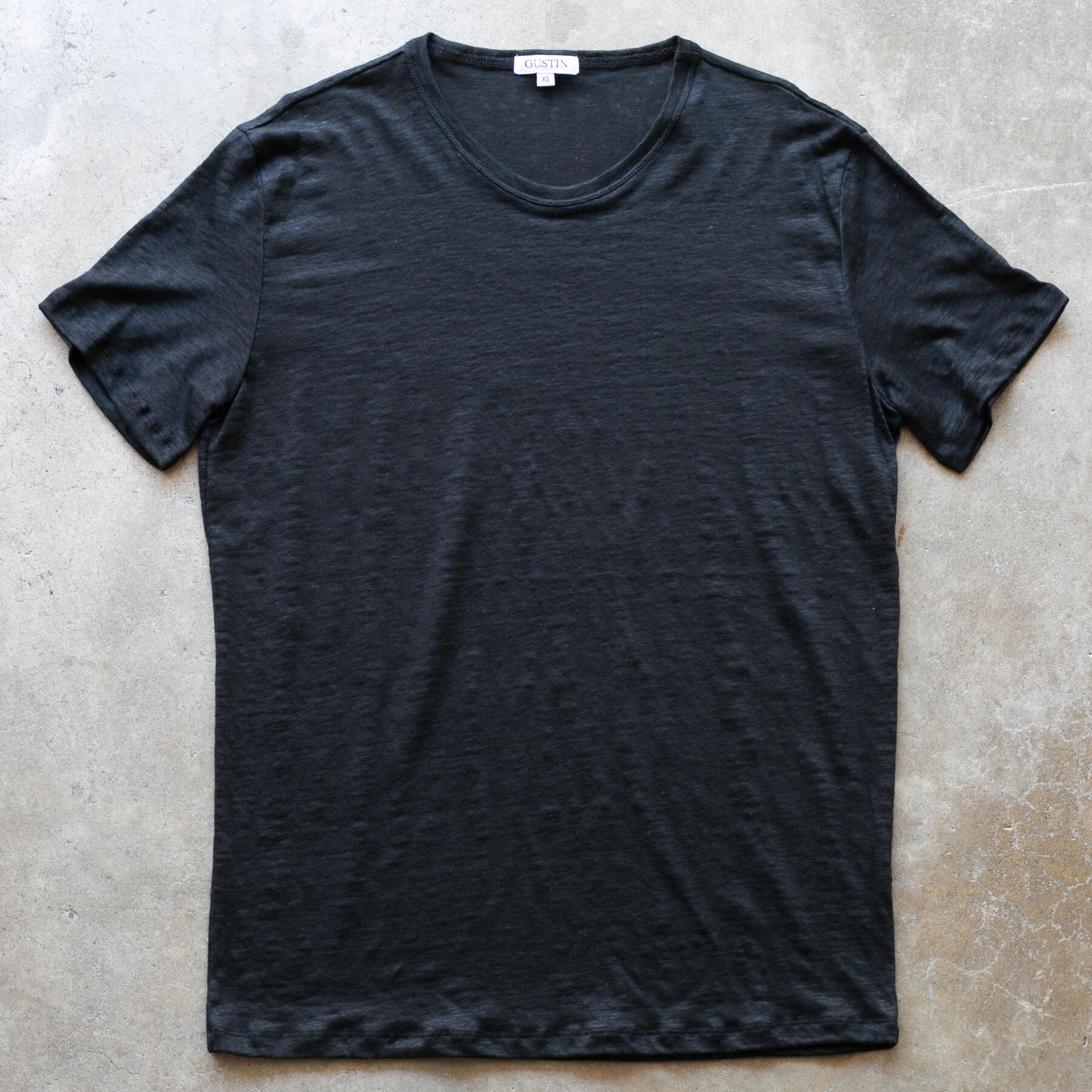 gustin belgian linen t-shirt - black