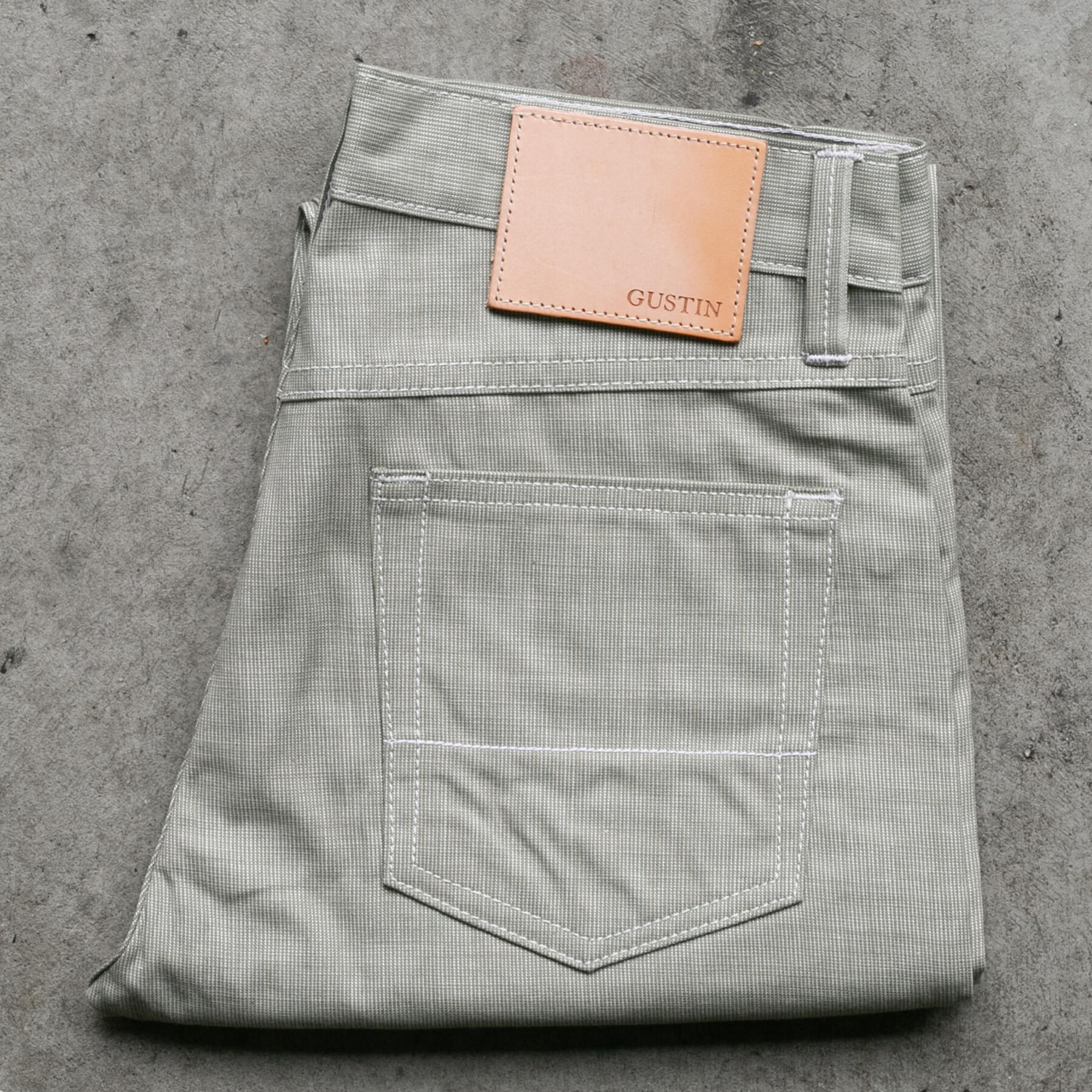 gustin #546 selvedge moss jacquard