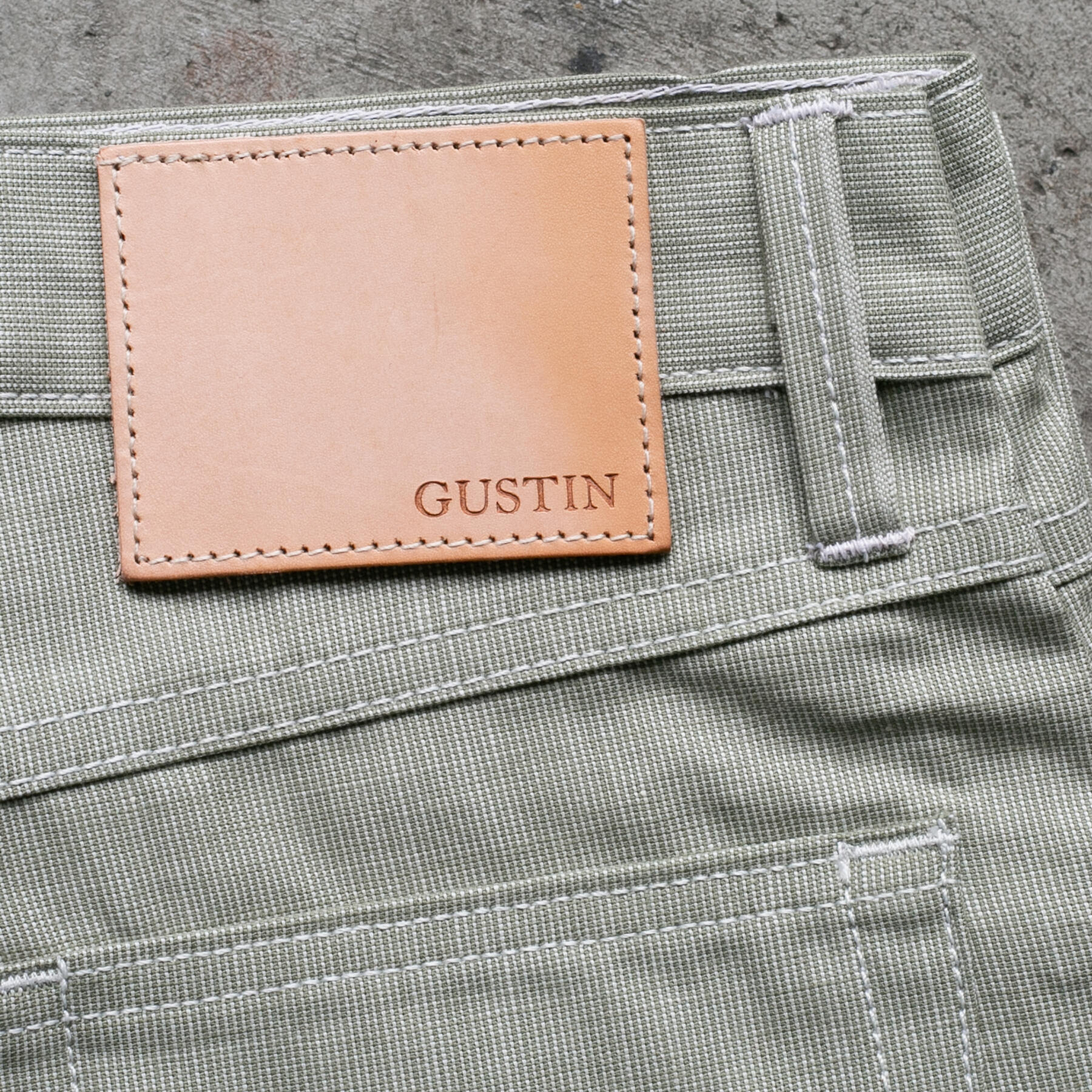 gustin #546 selvedge moss jacquard