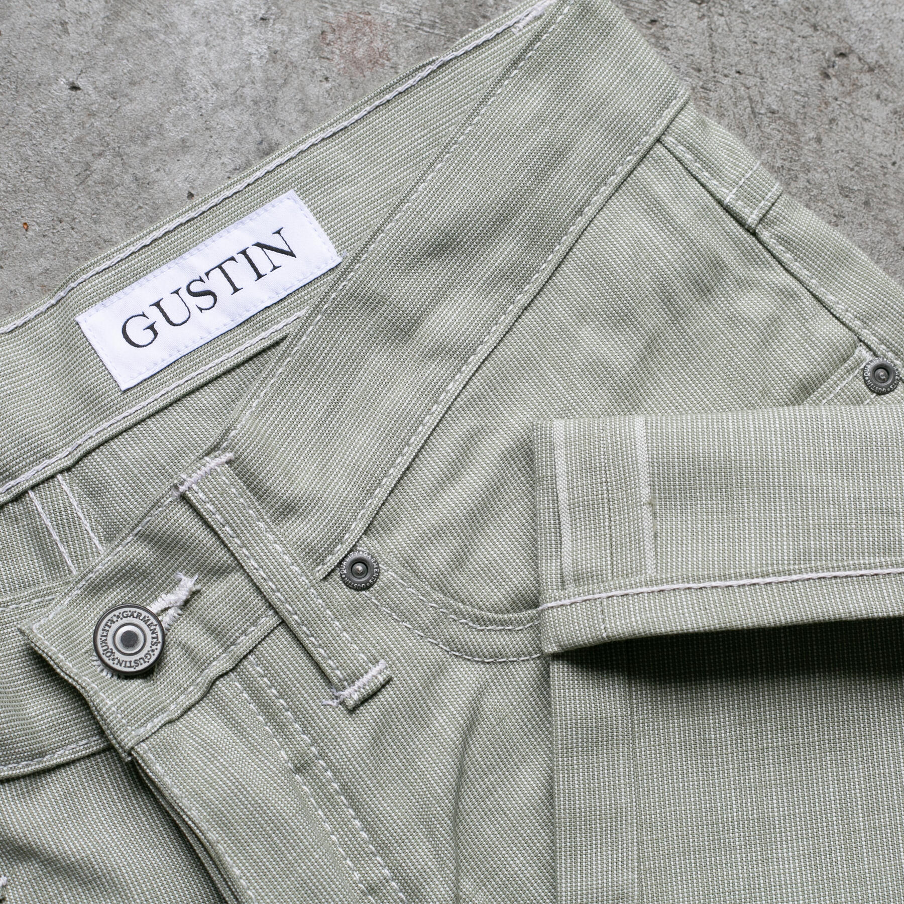 gustin #546 selvedge moss jacquard