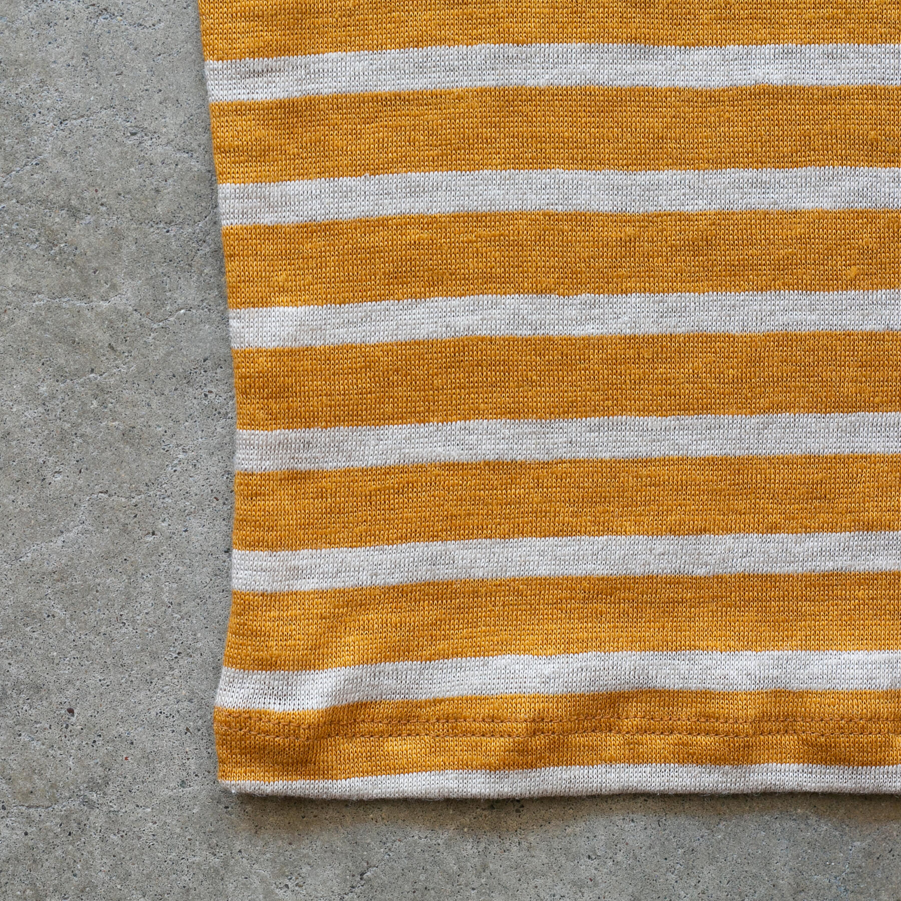 gustin japan pure linen stripe t-shirt - marigold