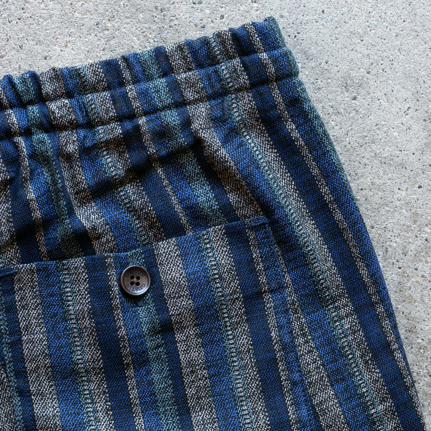 gustin japan retro bowling stripe joggers - blue