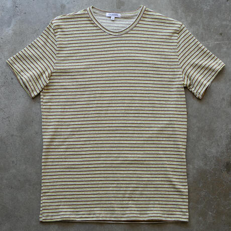 gustin 50s triple stripe t-shirt - brown yellow