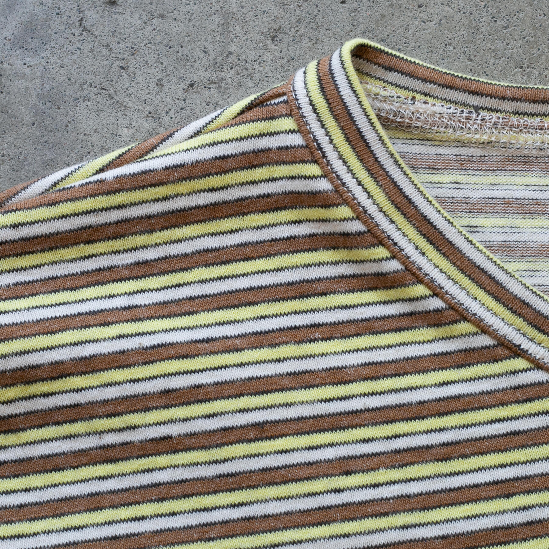 gustin 50s triple stripe t-shirt - brown yellow