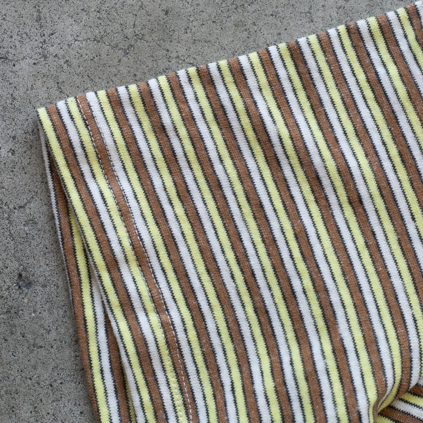gustin 50s triple stripe t-shirt - brown yellow