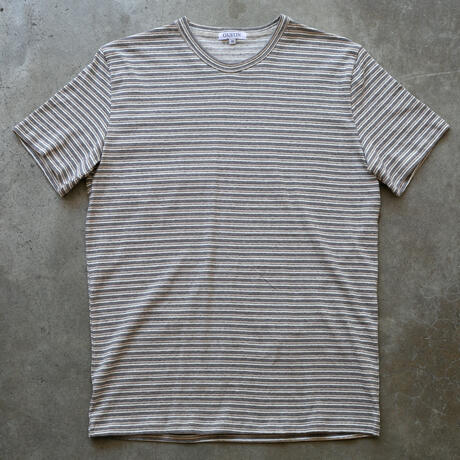 gustin 50s triple stripe t-shirt - grey tan