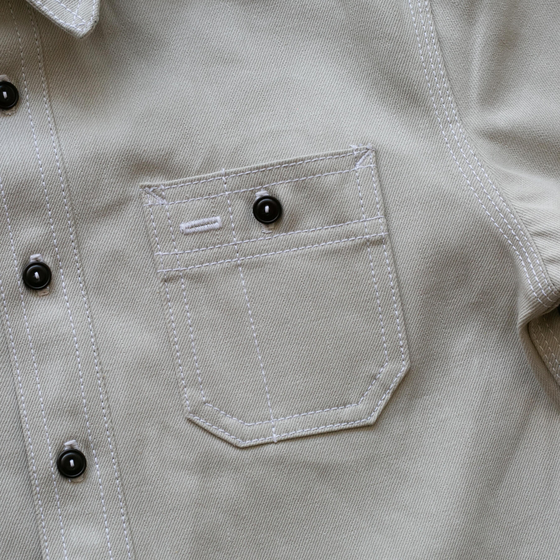gustin #175 japan taupe selvedge workshirt