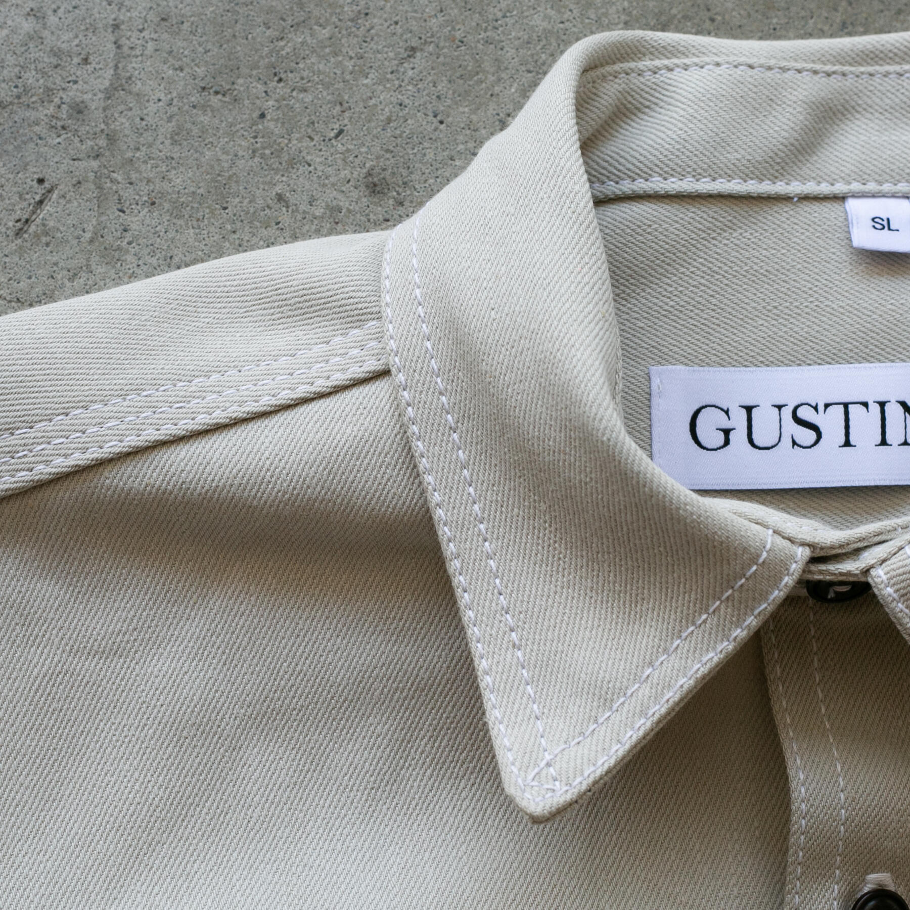 gustin #175 japan taupe selvedge workshirt