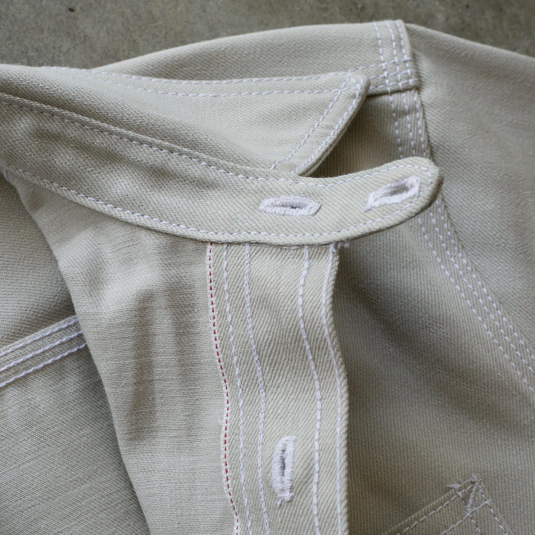 gustin #175 japan taupe selvedge workshirt