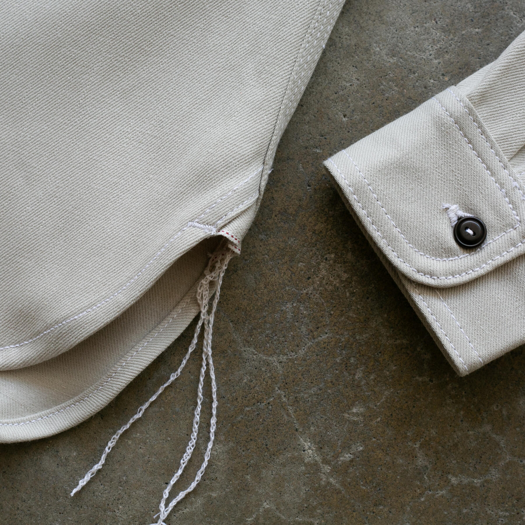 gustin #175 japan taupe selvedge workshirt
