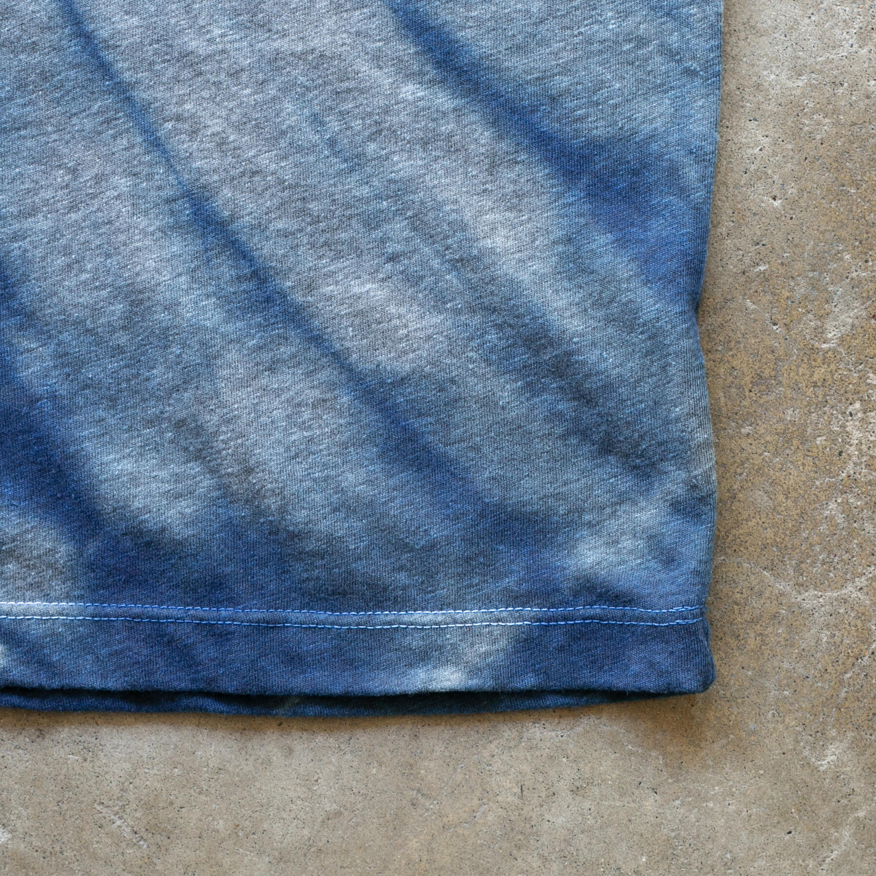 gustin indigo spiral tie-dye t-shirt - heather grey base
