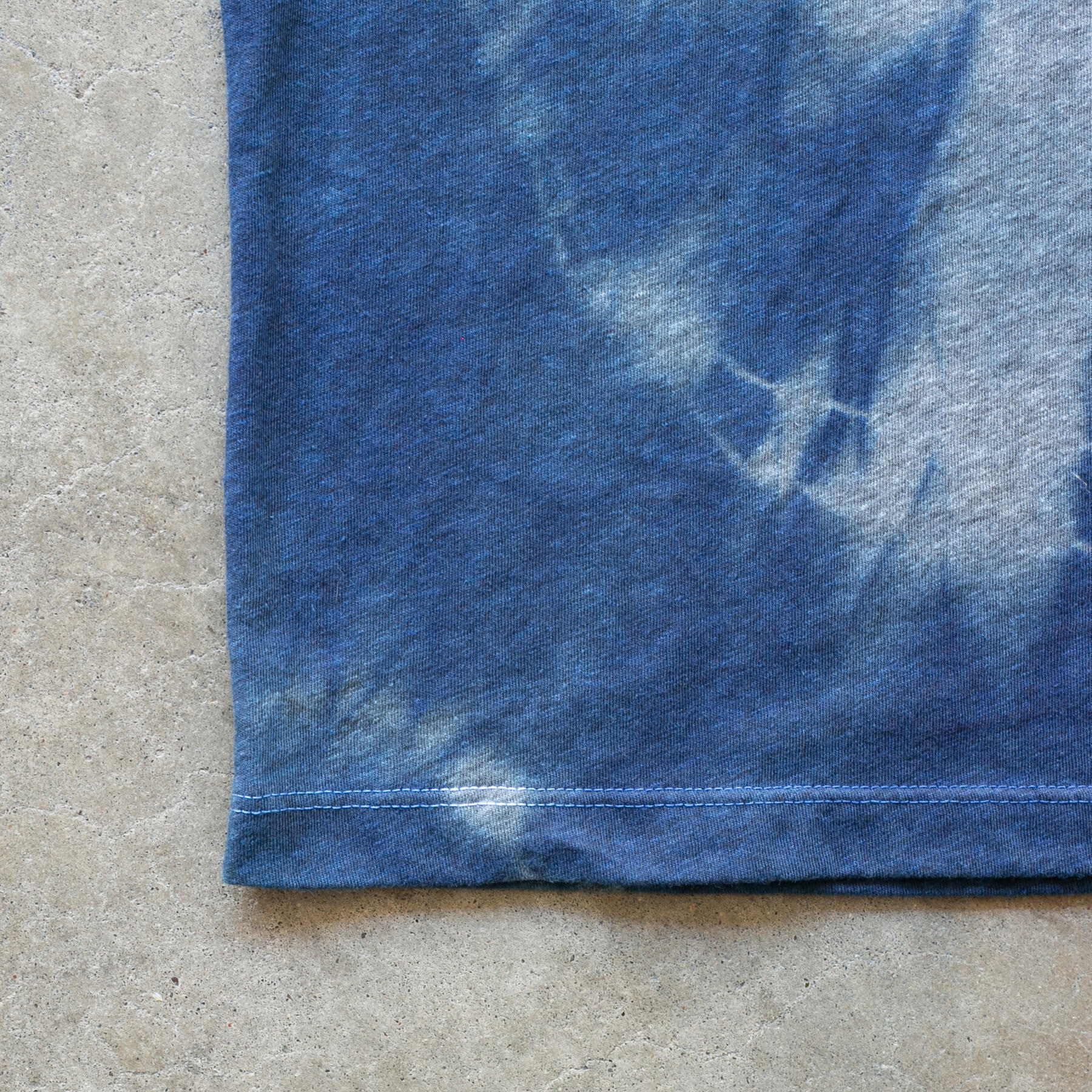 gustin indigo spiral tie-dye t-shirt - heather grey base