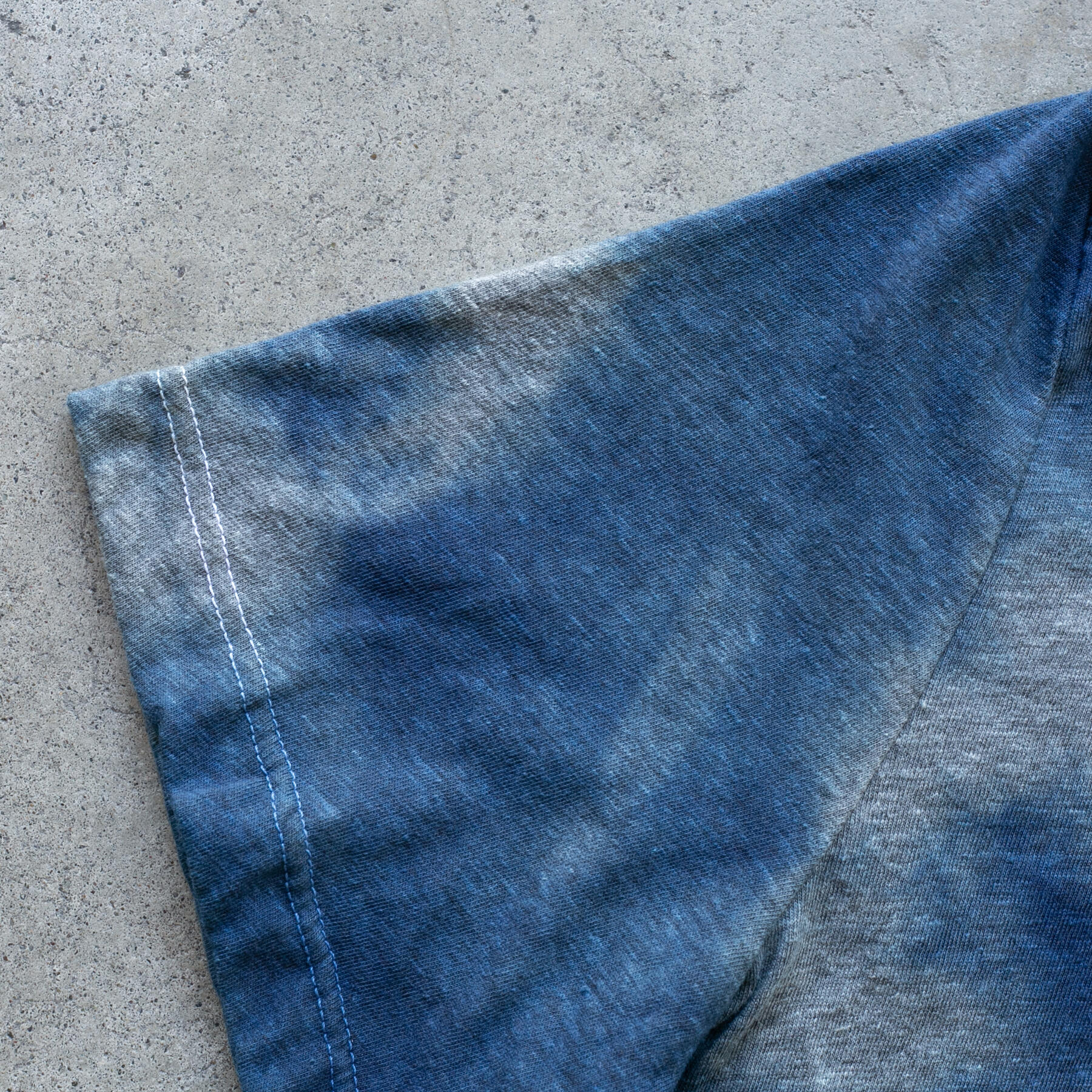 gustin indigo spiral tie-dye t-shirt - heather grey base