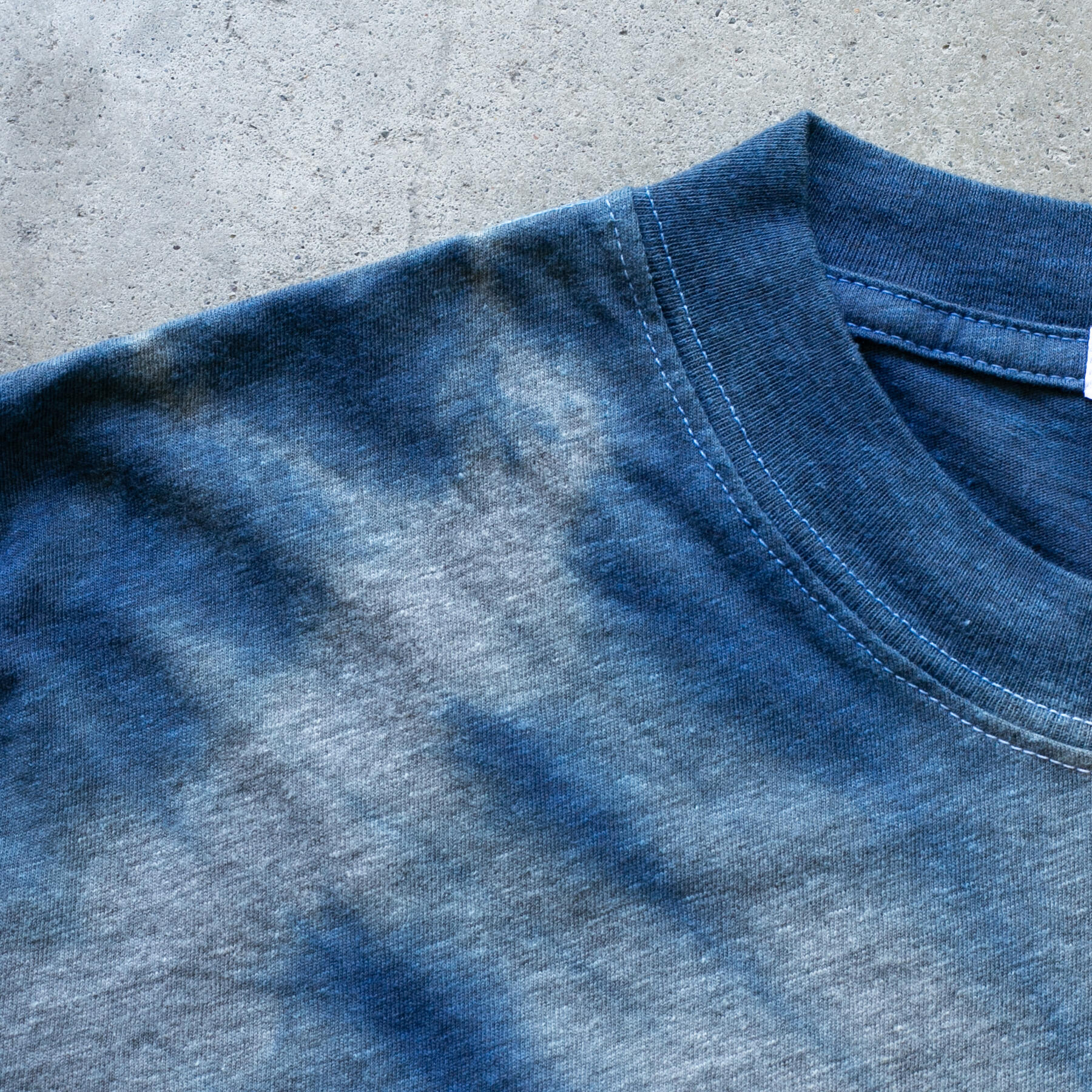 gustin indigo spiral tie-dye t-shirt - heather grey base