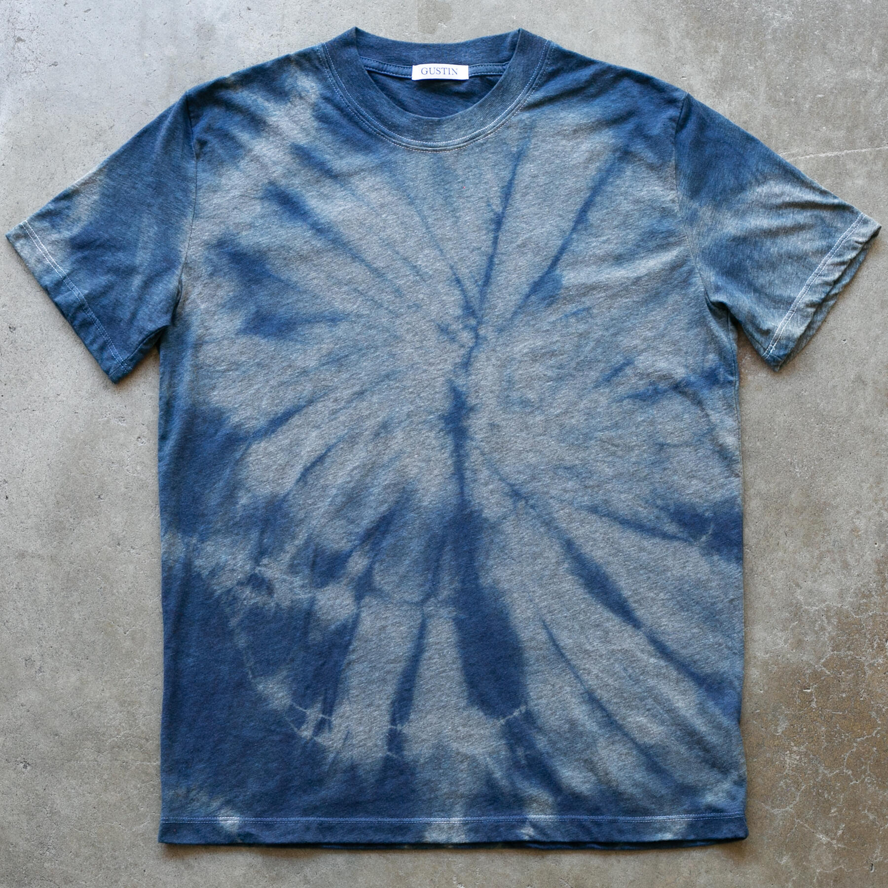gustin indigo spiral tie-dye t-shirt 3 pack