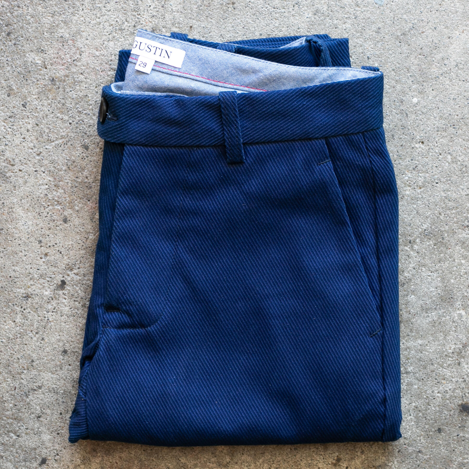 gustin #243 cobalt indigo kersey chinos