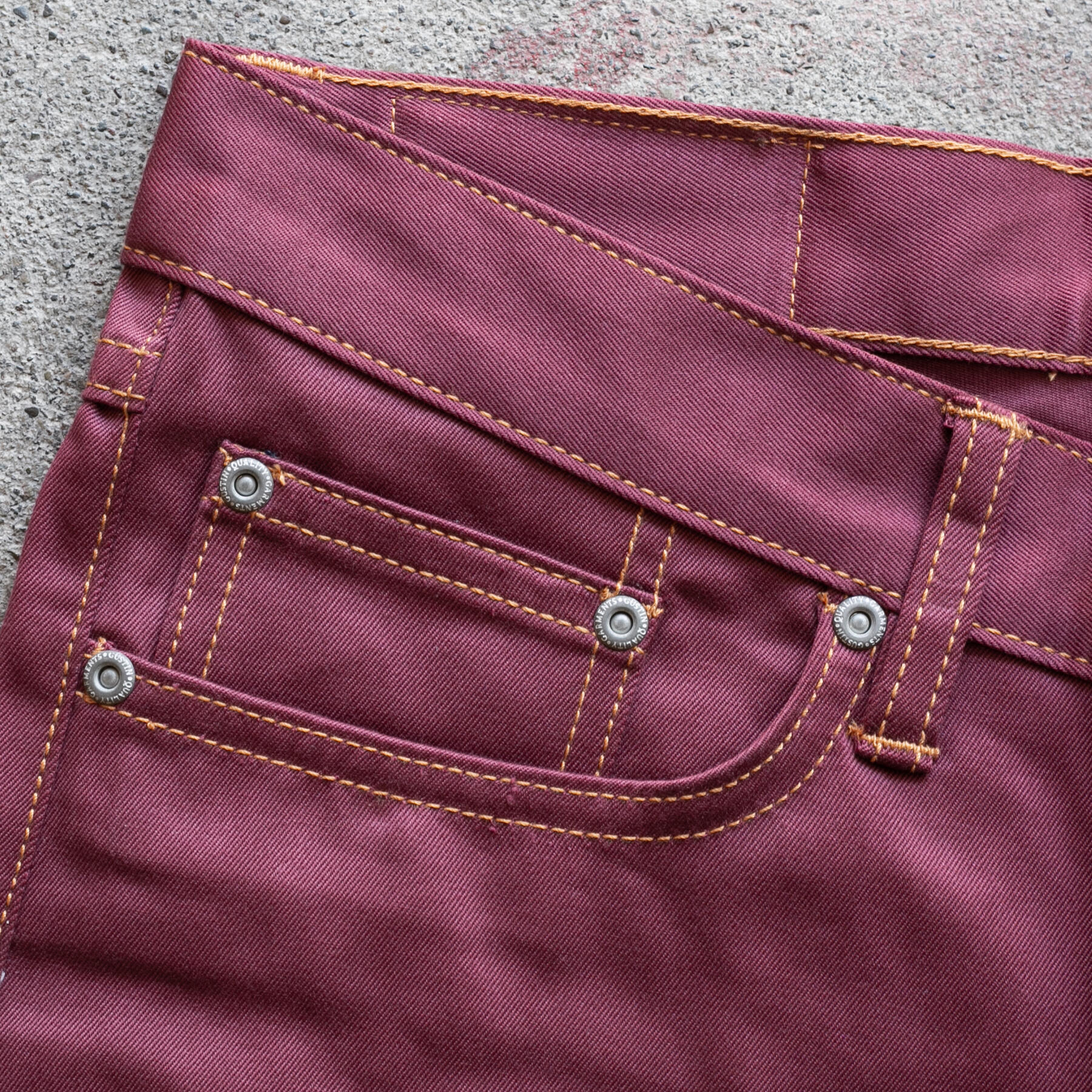gustin #594 oxblood selvedge twill