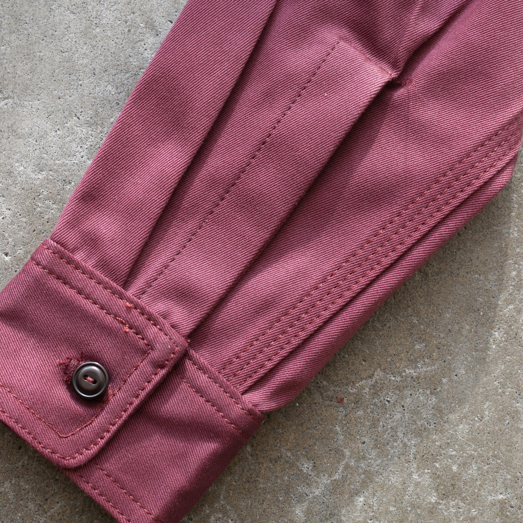gustin #177 oxblood selvedge twill workshirt