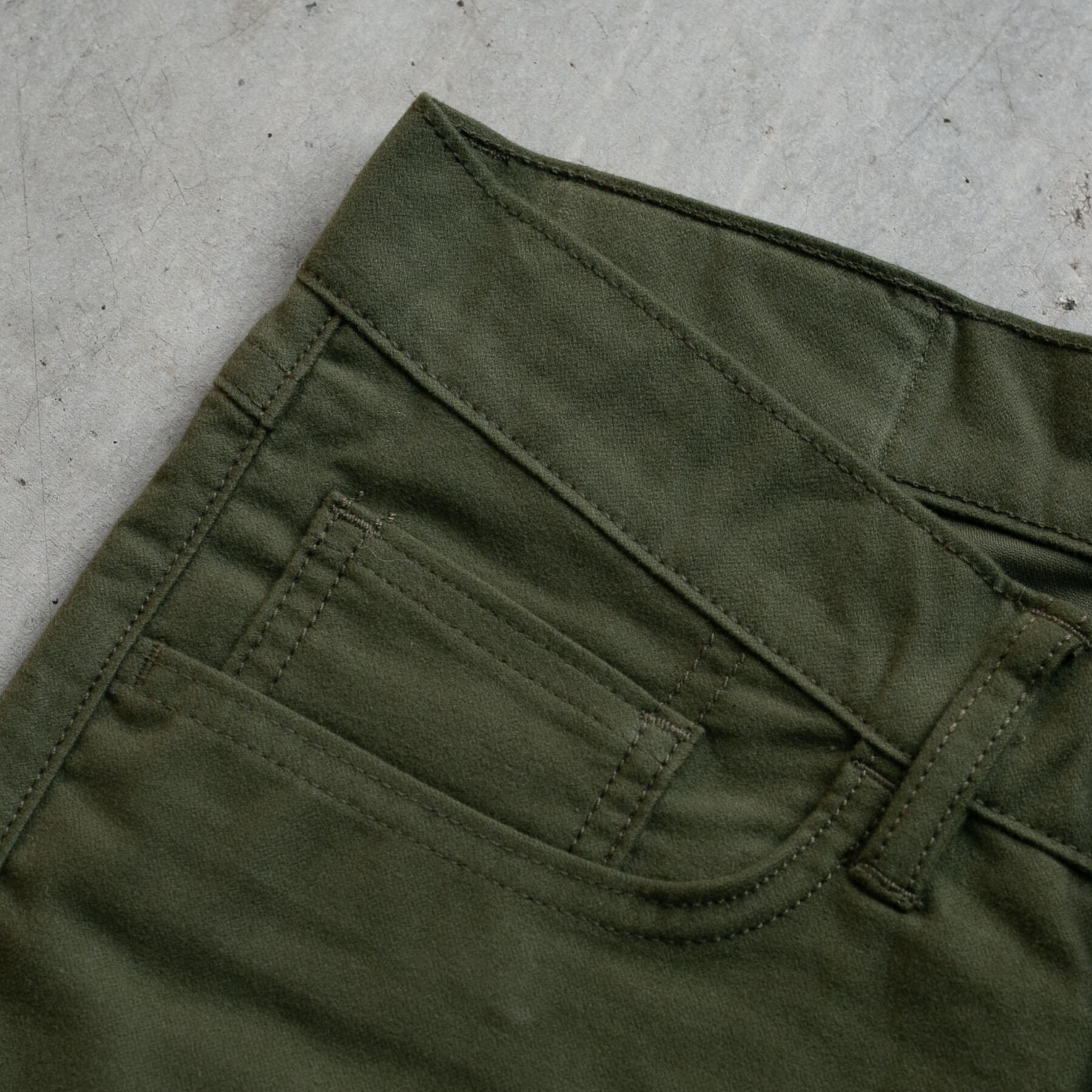 gustin #422 moleskin stretch 5 pocket - olive