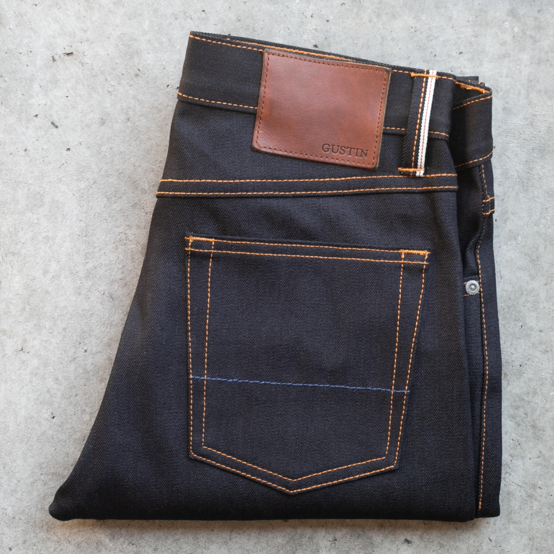 gustin #558 midnight x grey selvedge
