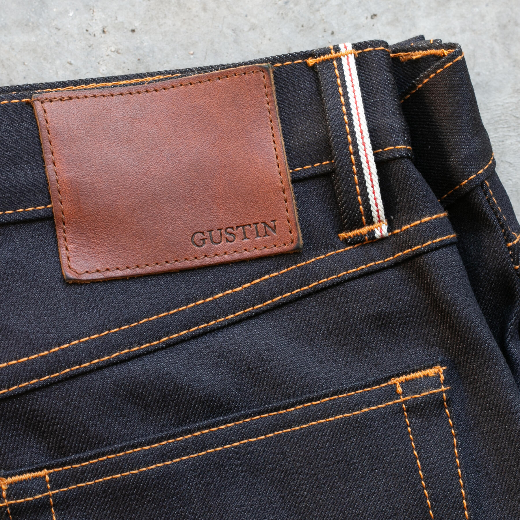 gustin #558 midnight x grey selvedge