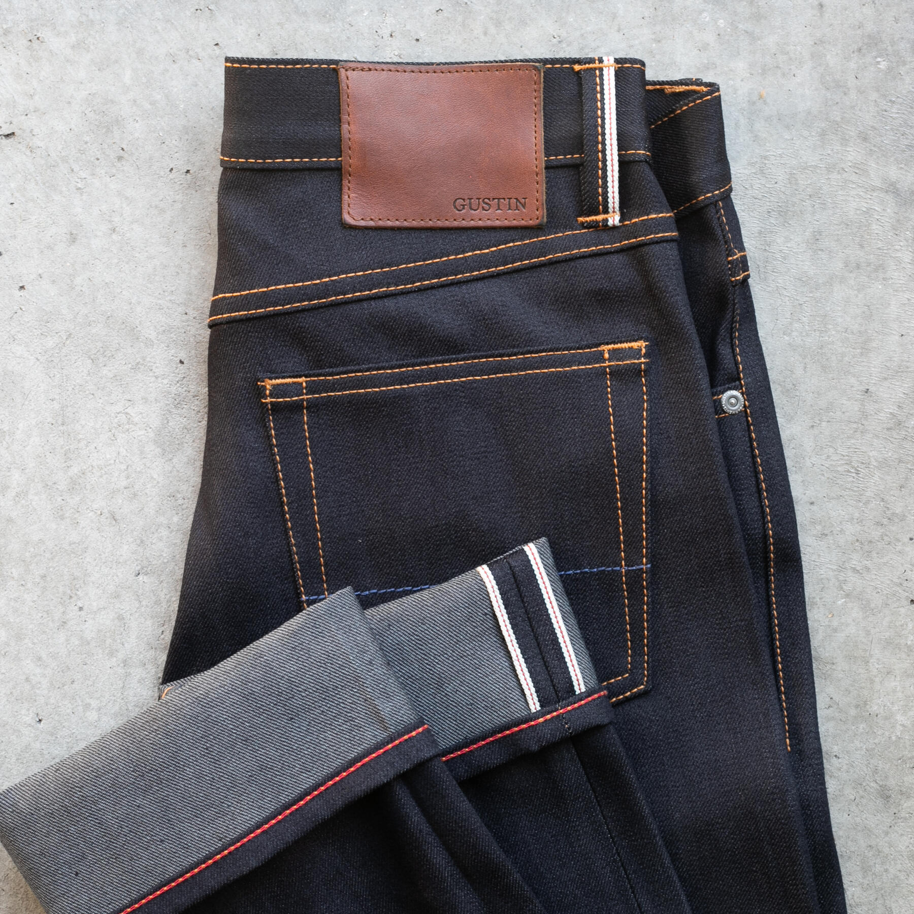 gustin #558 midnight x grey selvedge