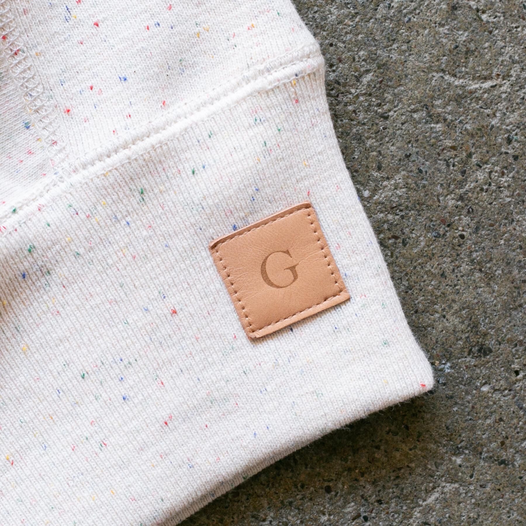 gustin vintage heavyweight sweatshirt - natural rainbow nep
