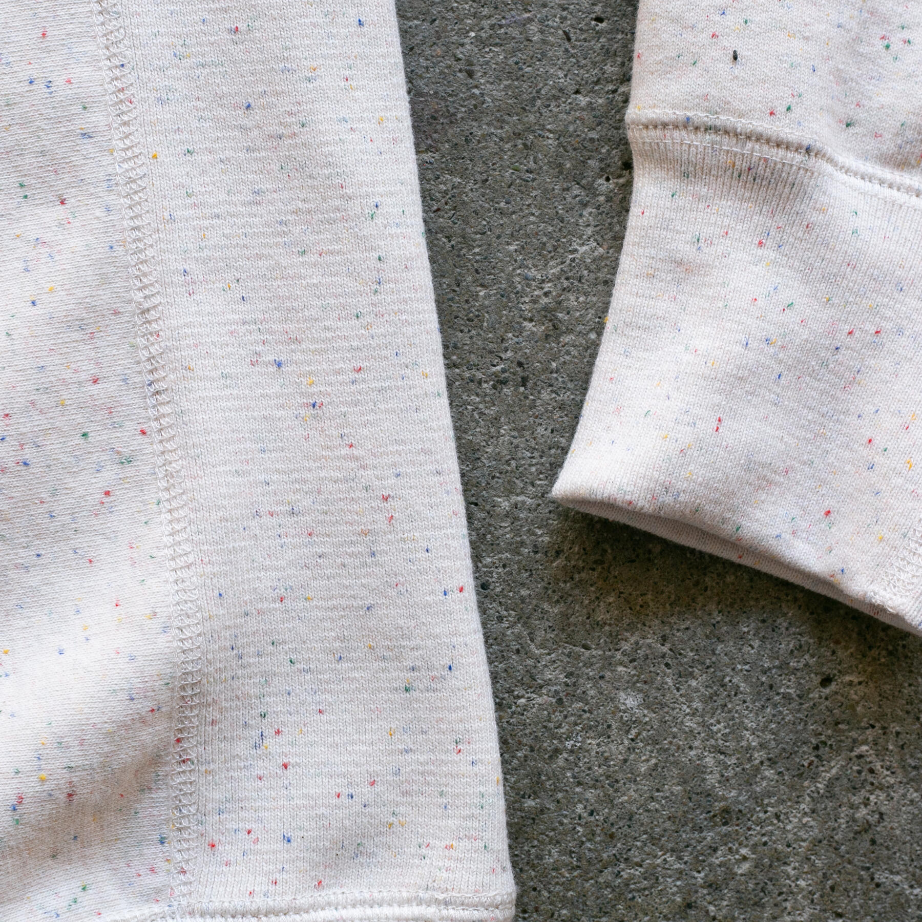 gustin vintage heavyweight sweatshirt - natural rainbow nep
