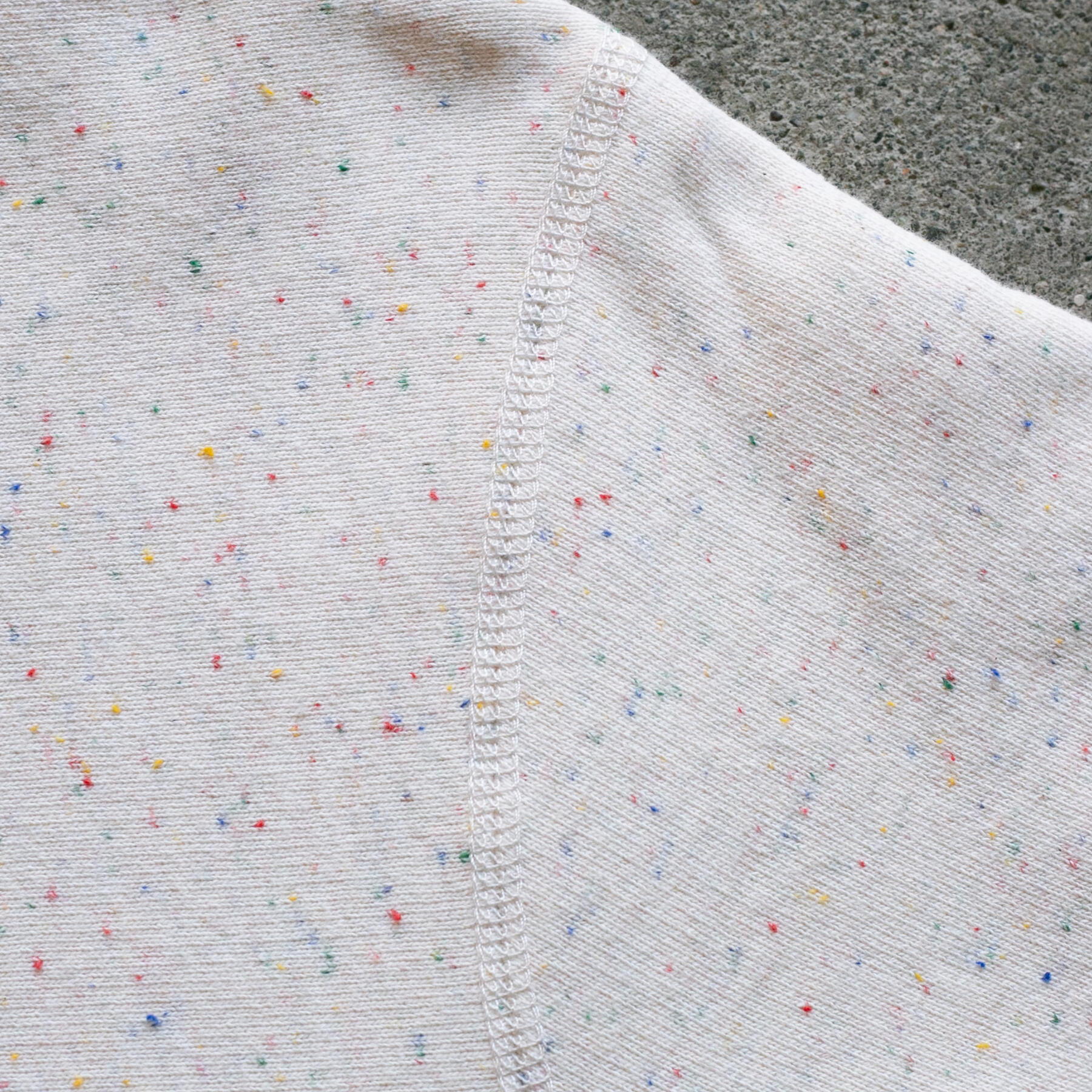 gustin vintage heavyweight sweatshirt - natural rainbow nep