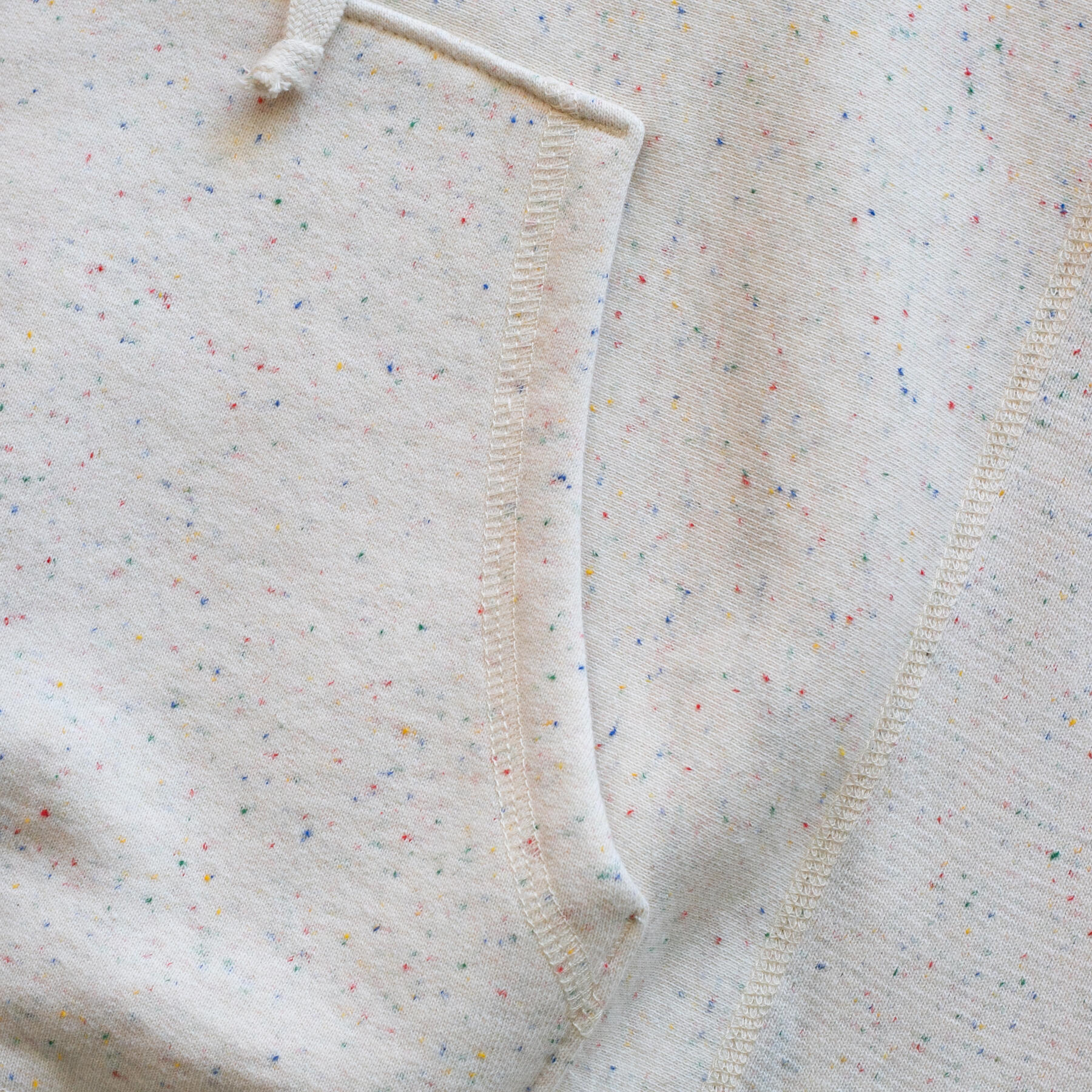 gustin vintage heavyweight pullover hoodie - natural rainbow nep