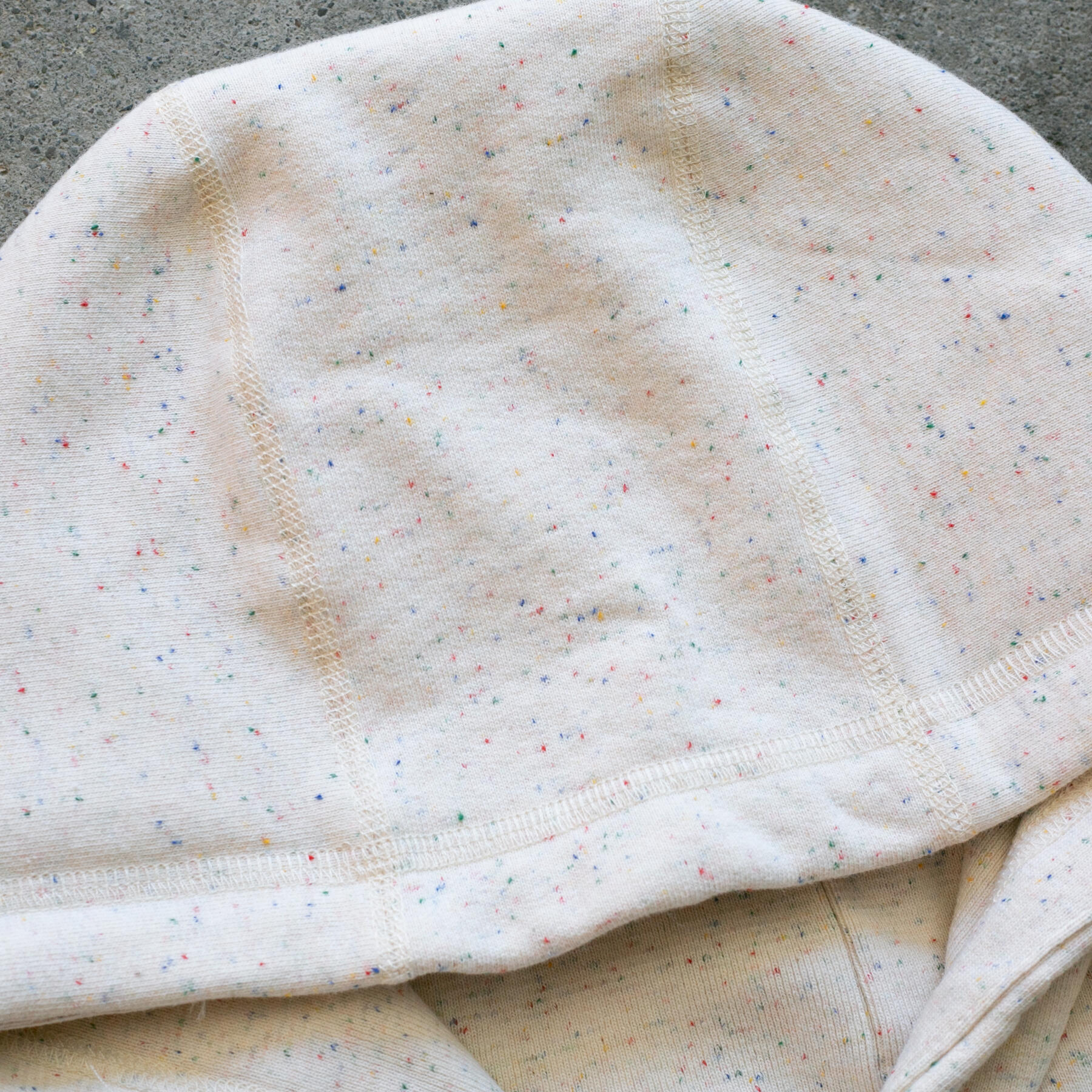gustin vintage heavyweight pullover hoodie - natural rainbow nep