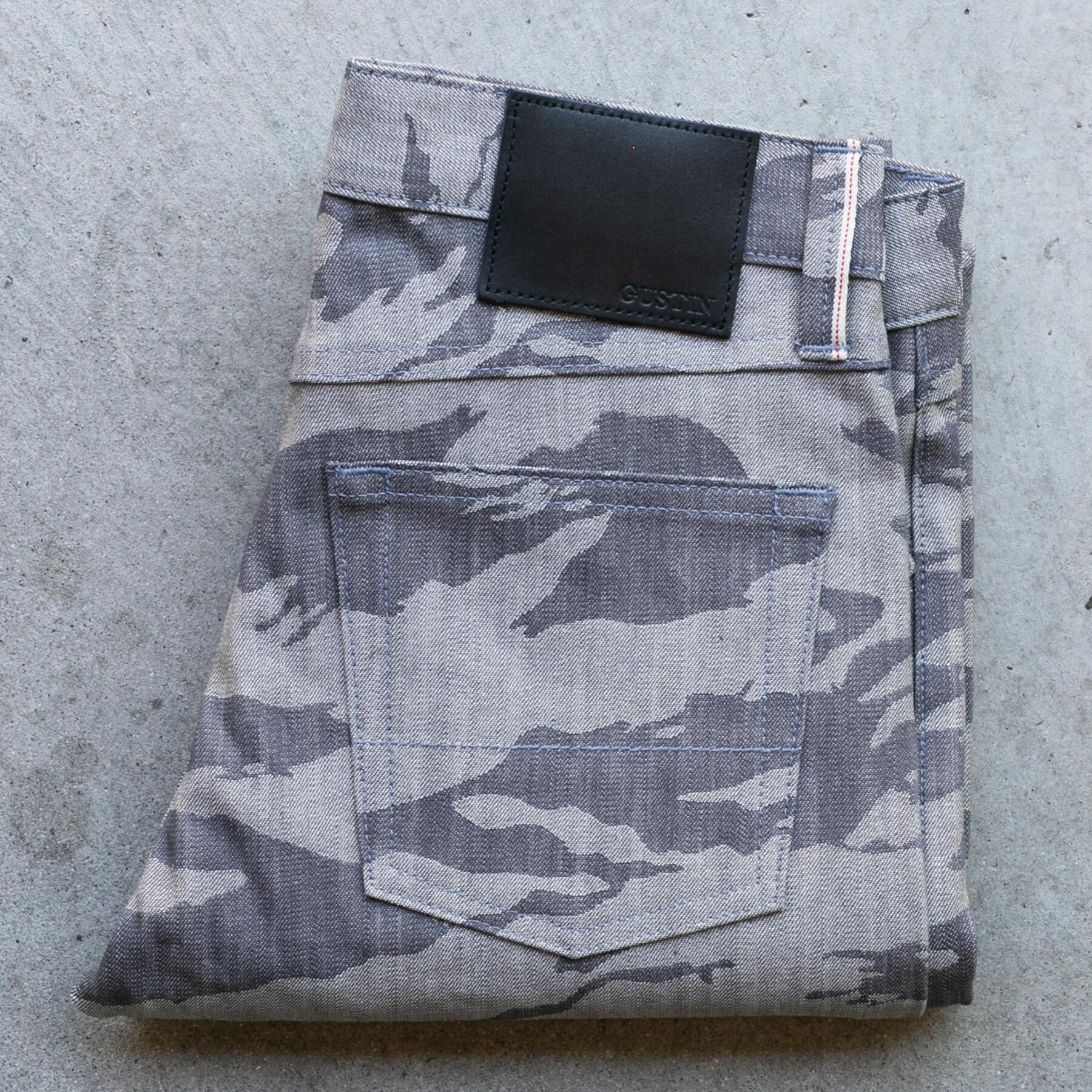 gustin #595 camo selvedge