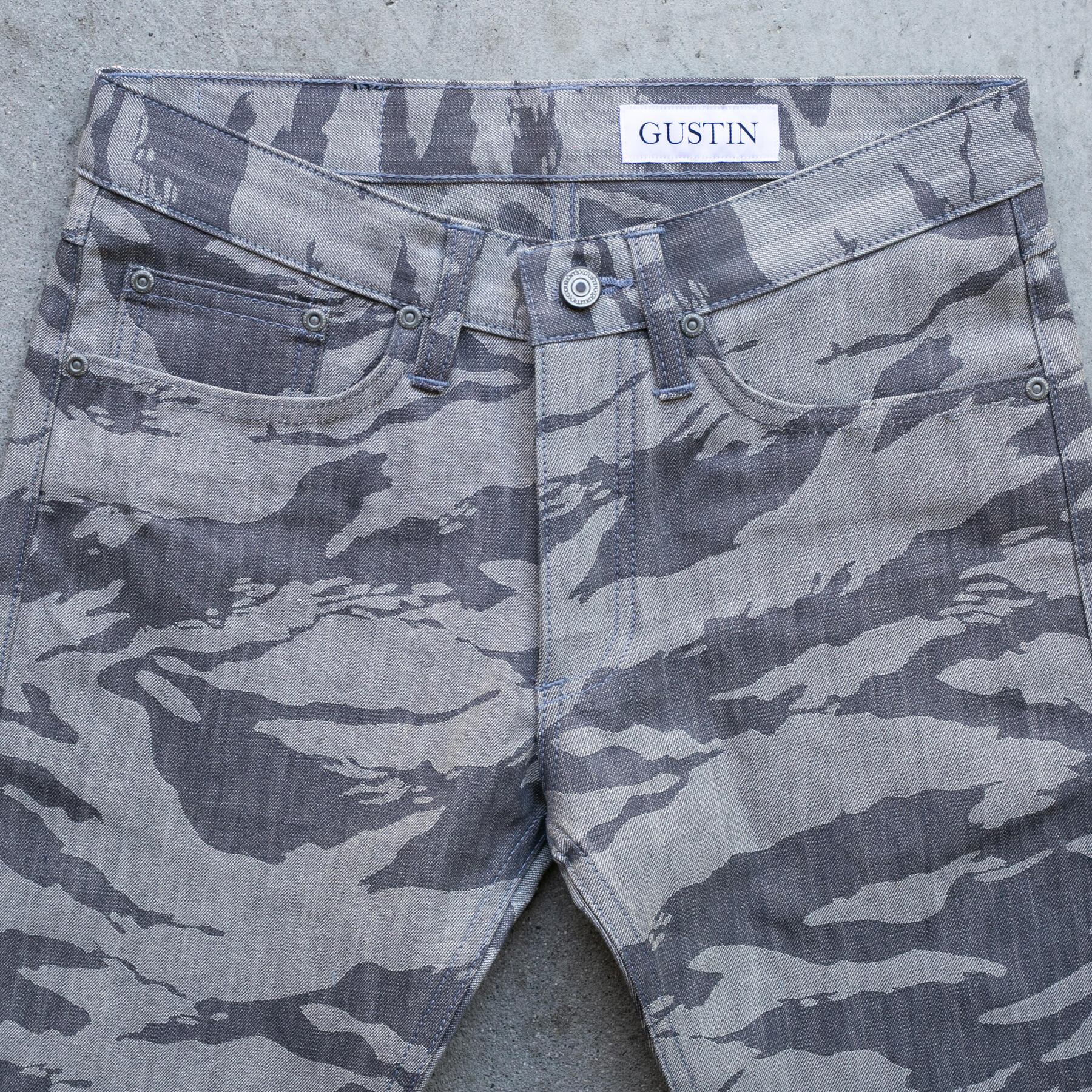 gustin #595 camo selvedge