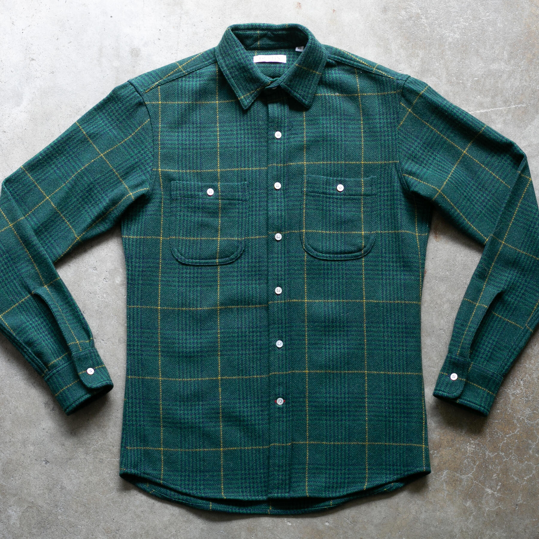 gustin #1046 vintage wool alpaca - hunter grid