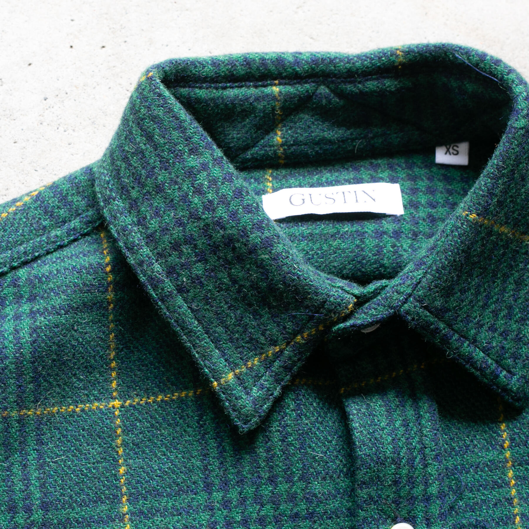 gustin #1046 vintage wool alpaca - hunter grid