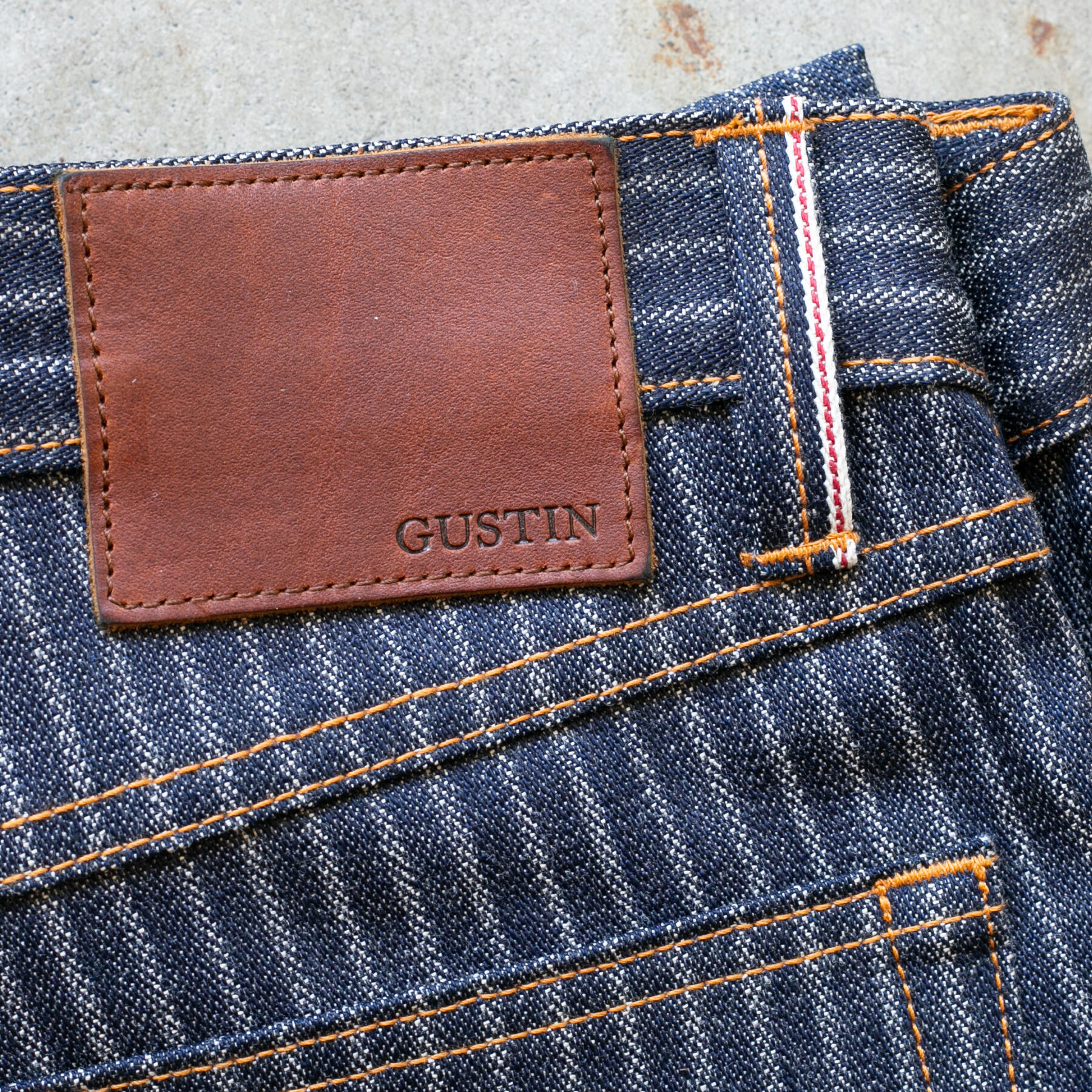 gustin #596 shadow hickory selvedge