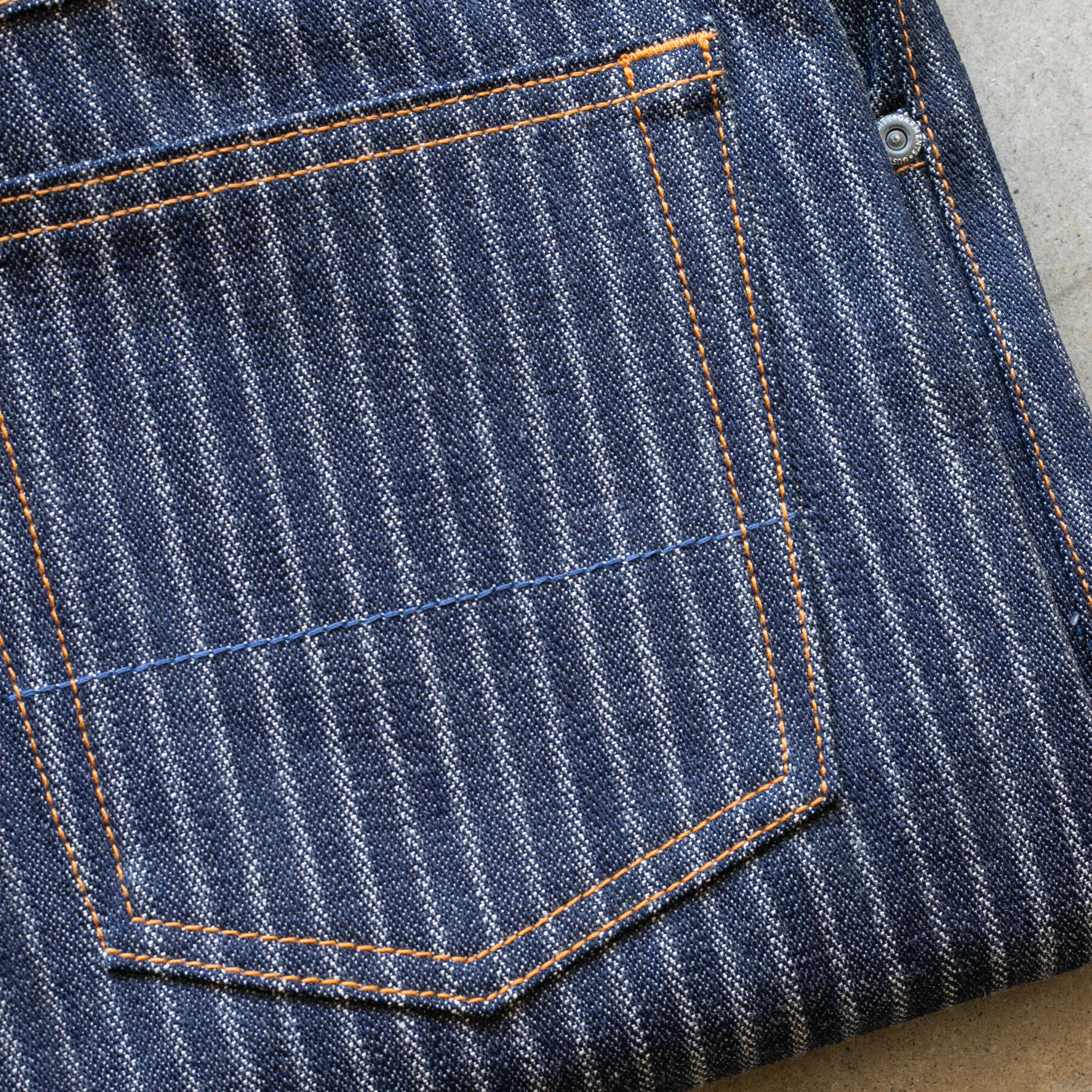 gustin #596 shadow hickory selvedge