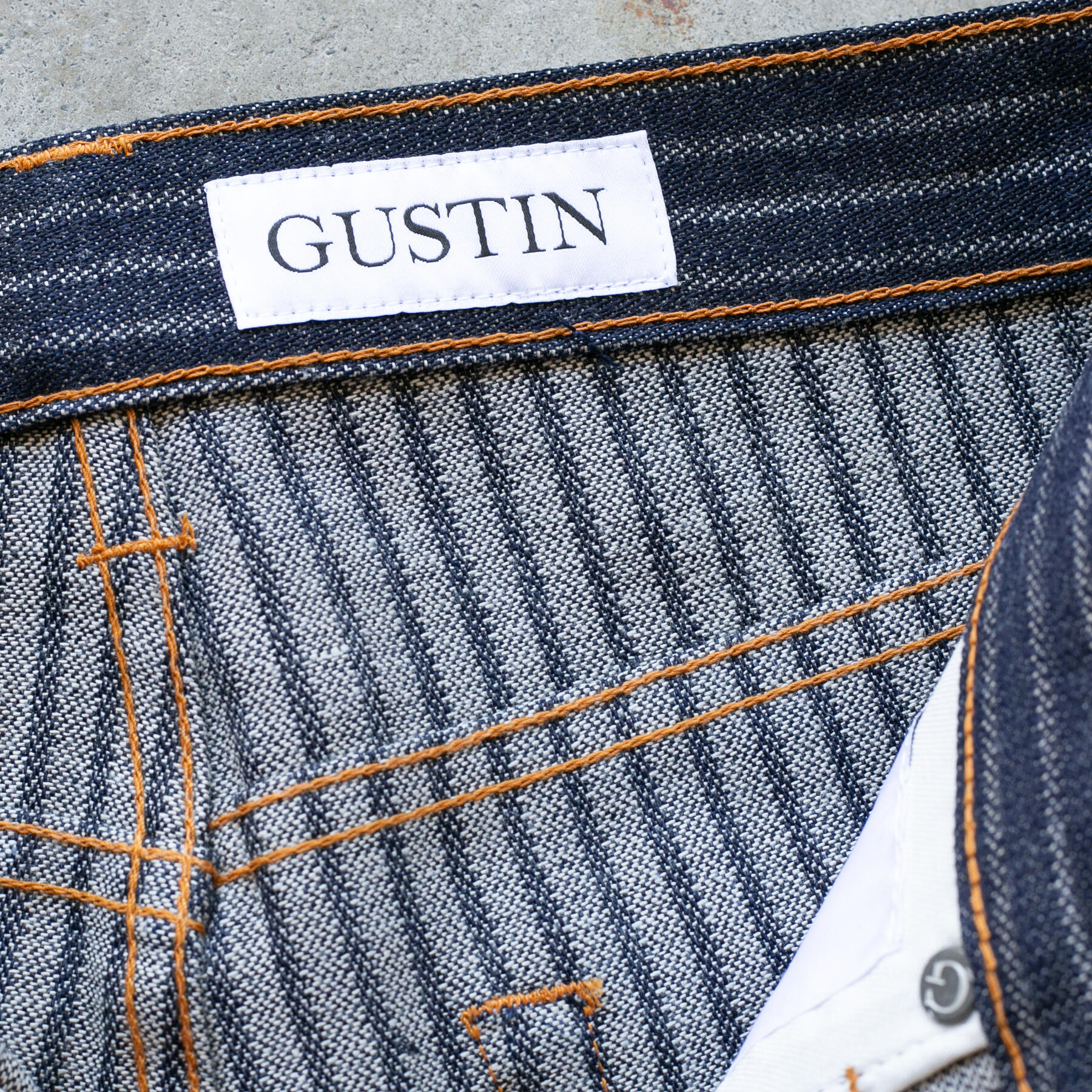 gustin #596 shadow hickory selvedge