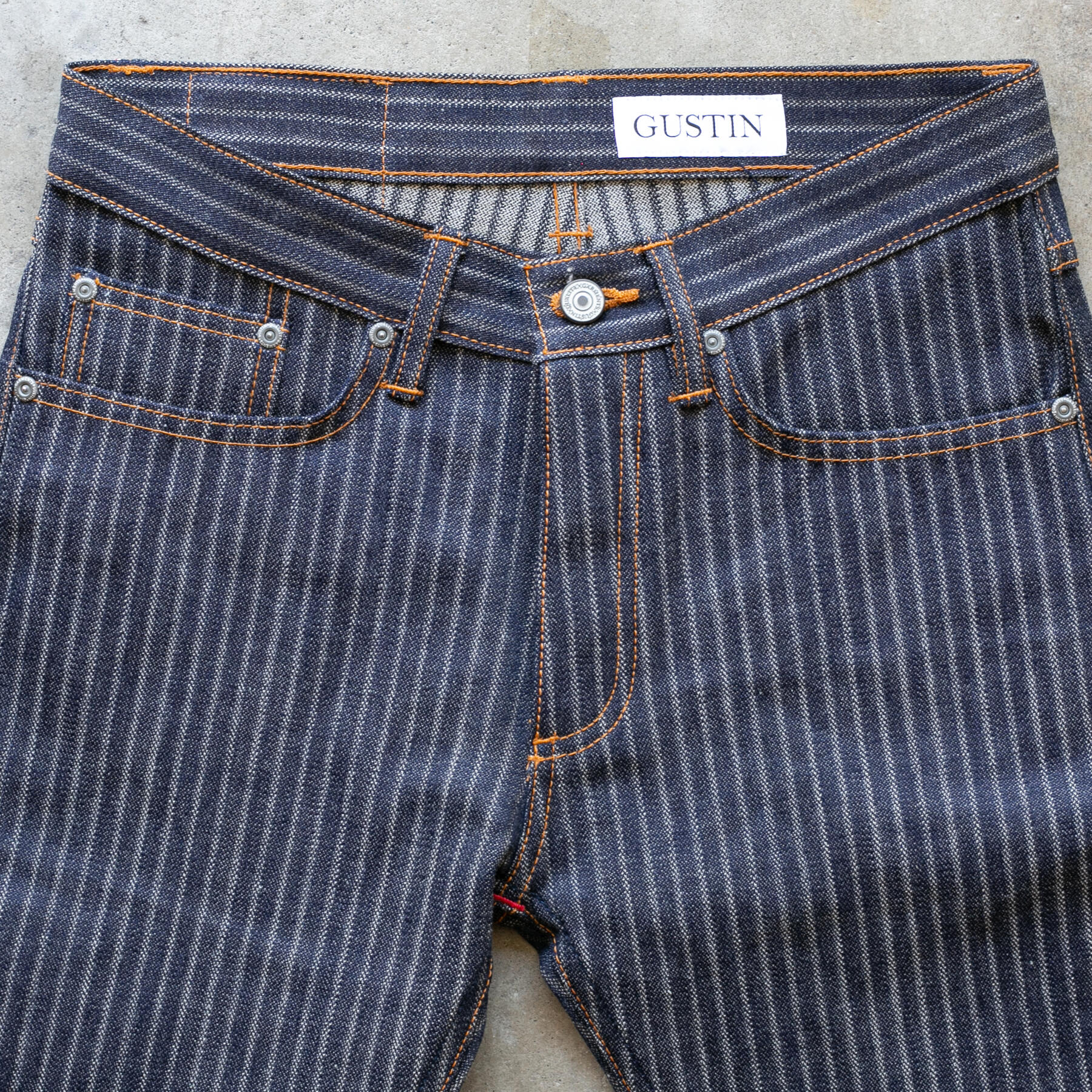 gustin #596 shadow hickory selvedge
