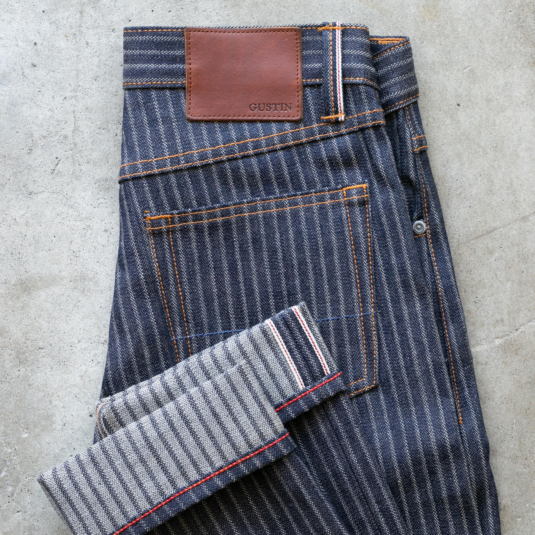 gustin #596 shadow hickory selvedge