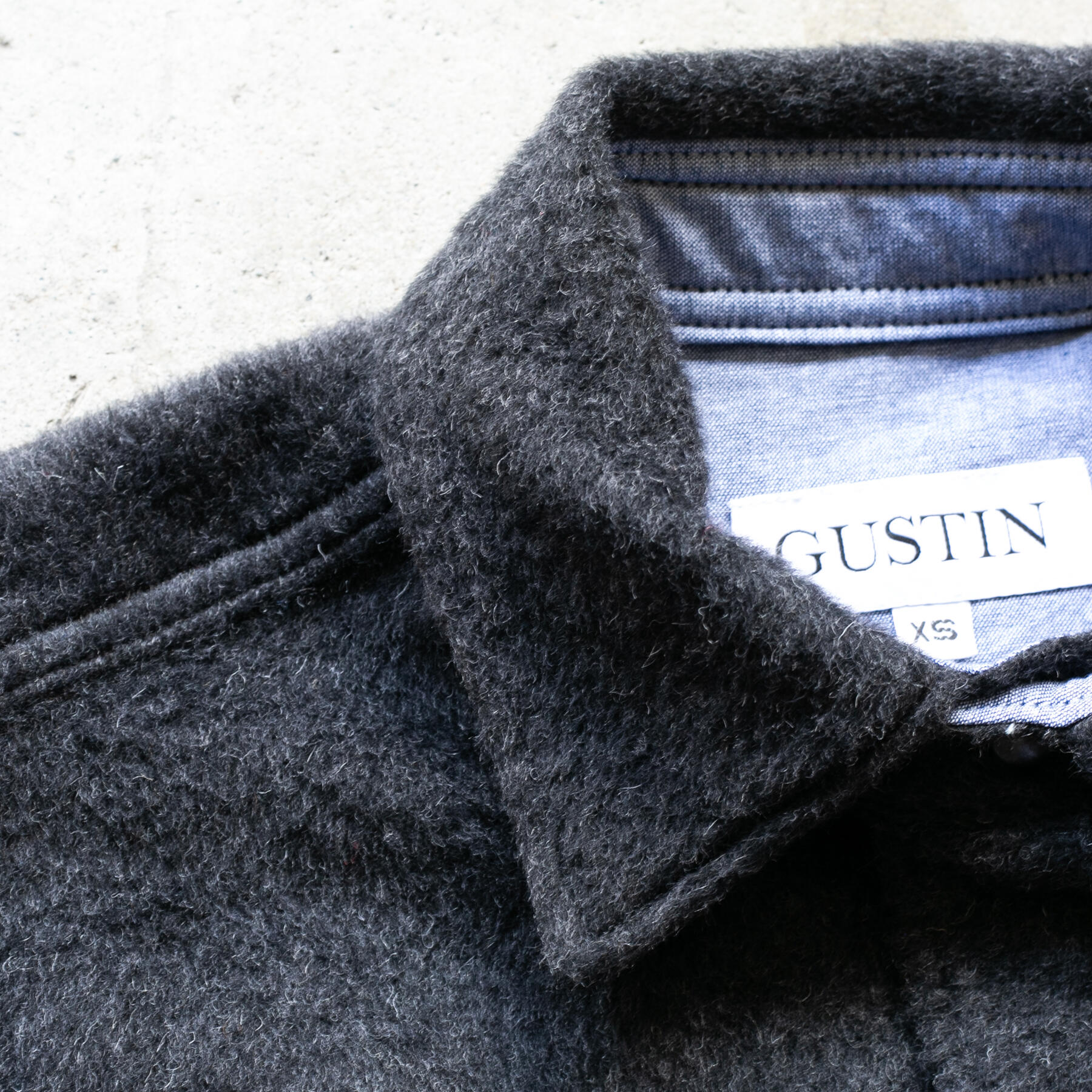 gustin #34 alpaca shaggy wool cpo