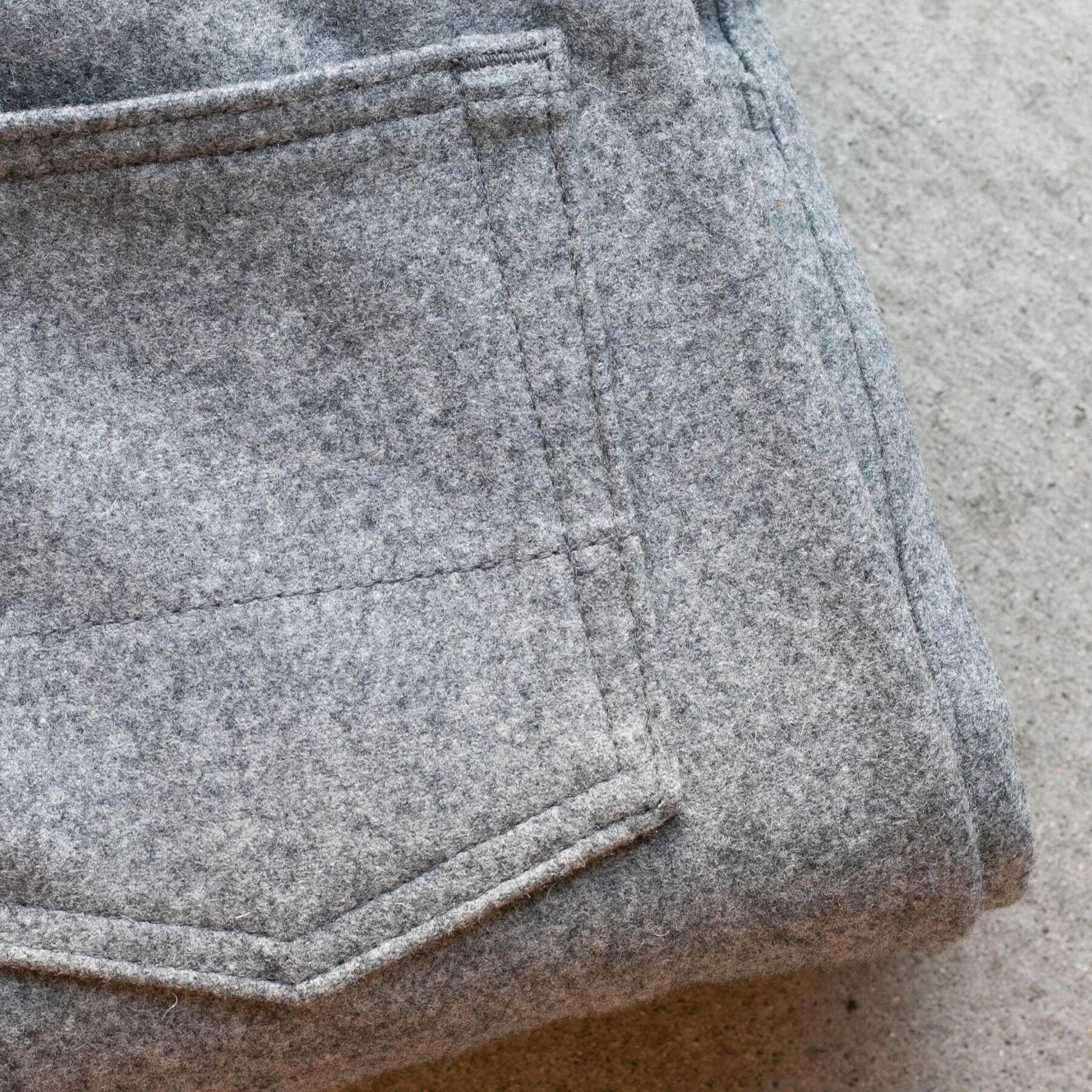 gustin #427 wool 5 pocket - heather grey