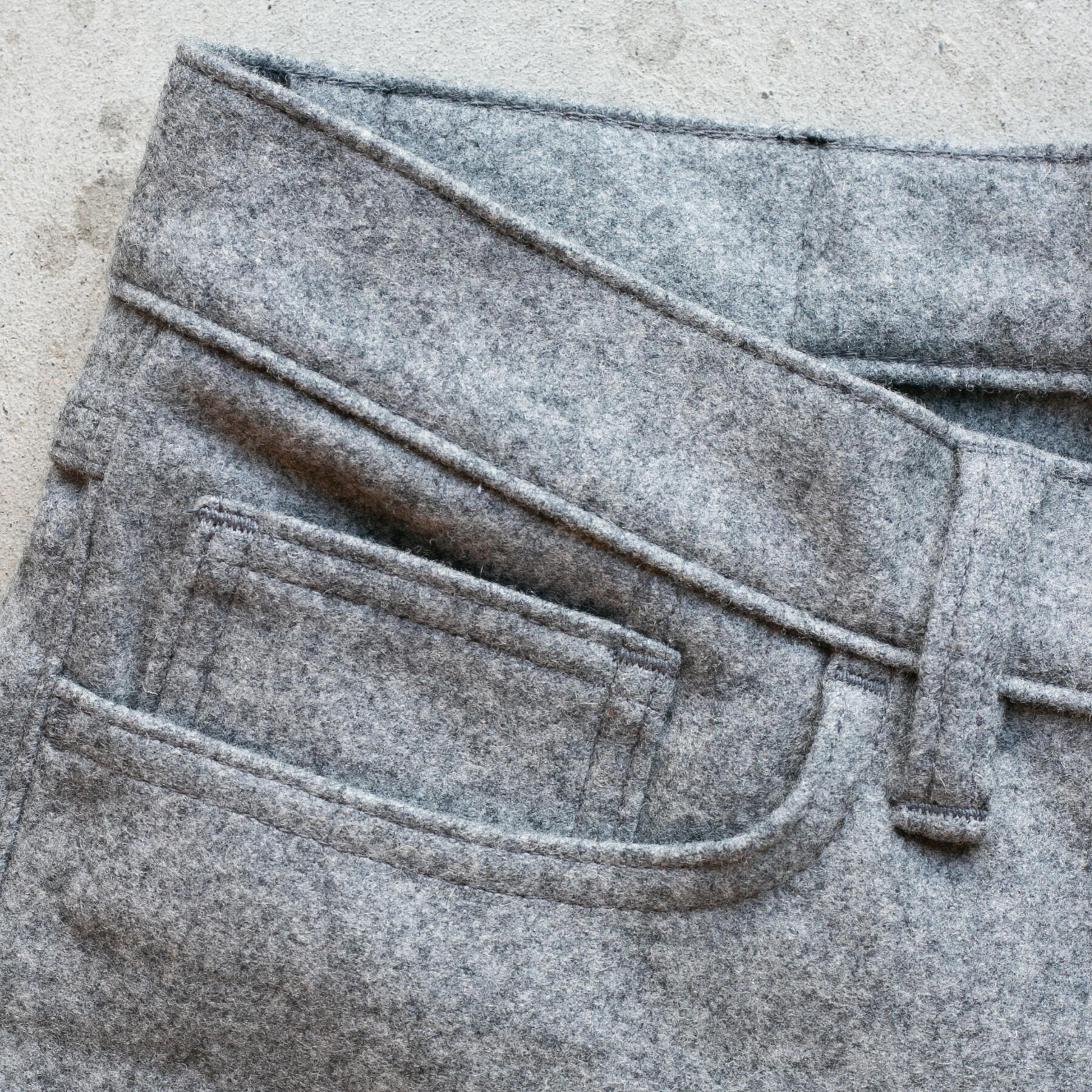 gustin #427 wool 5 pocket - heather grey