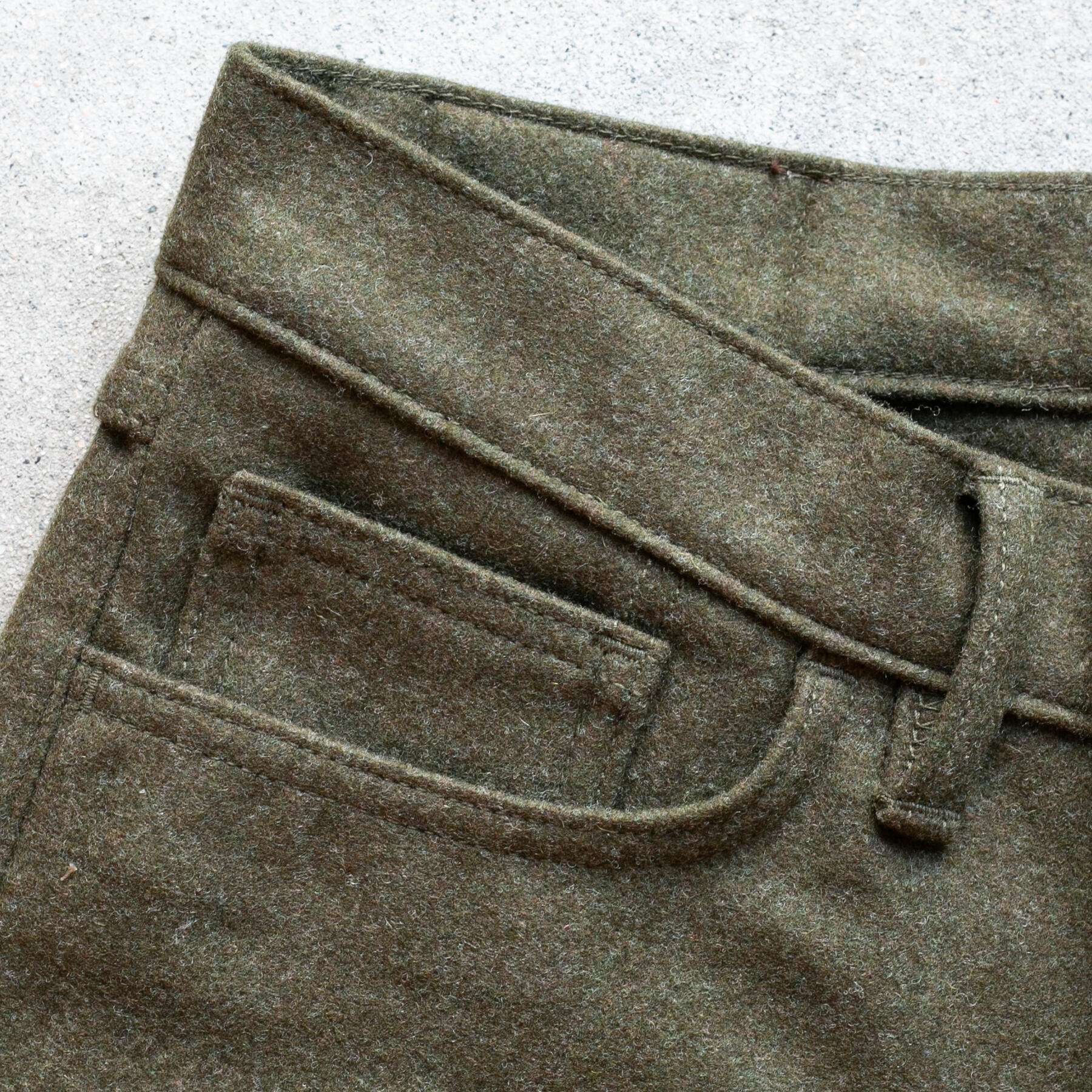 gustin #428 wool 5 pocket - olive
