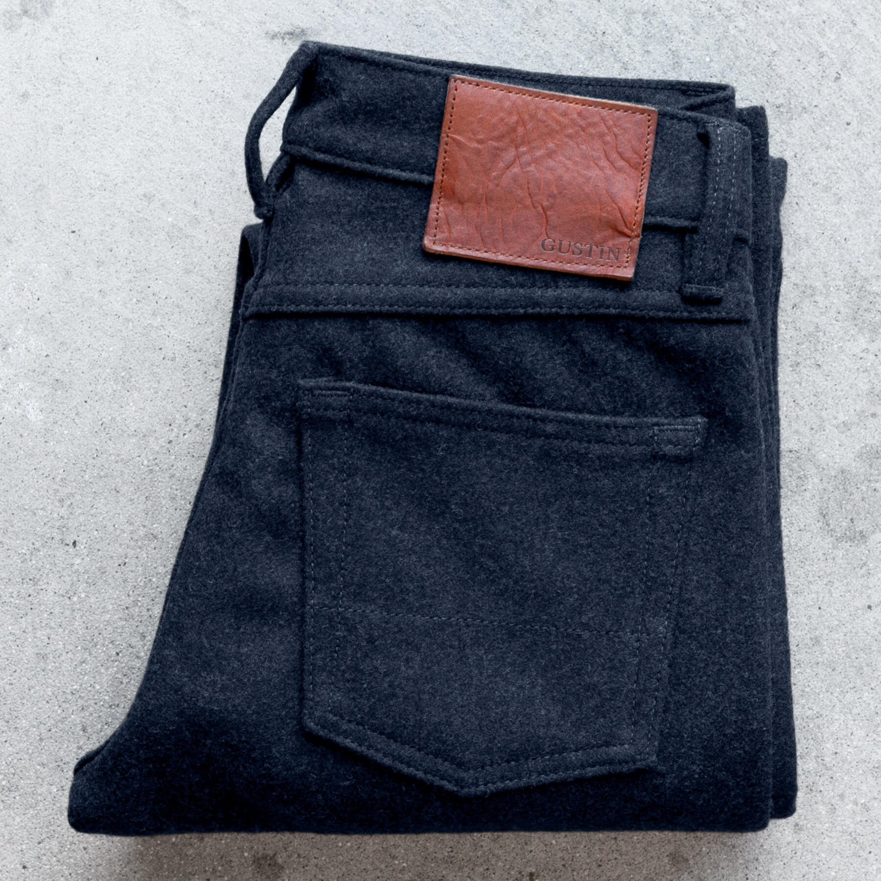gustin #429 wool 5 pocket - midnight