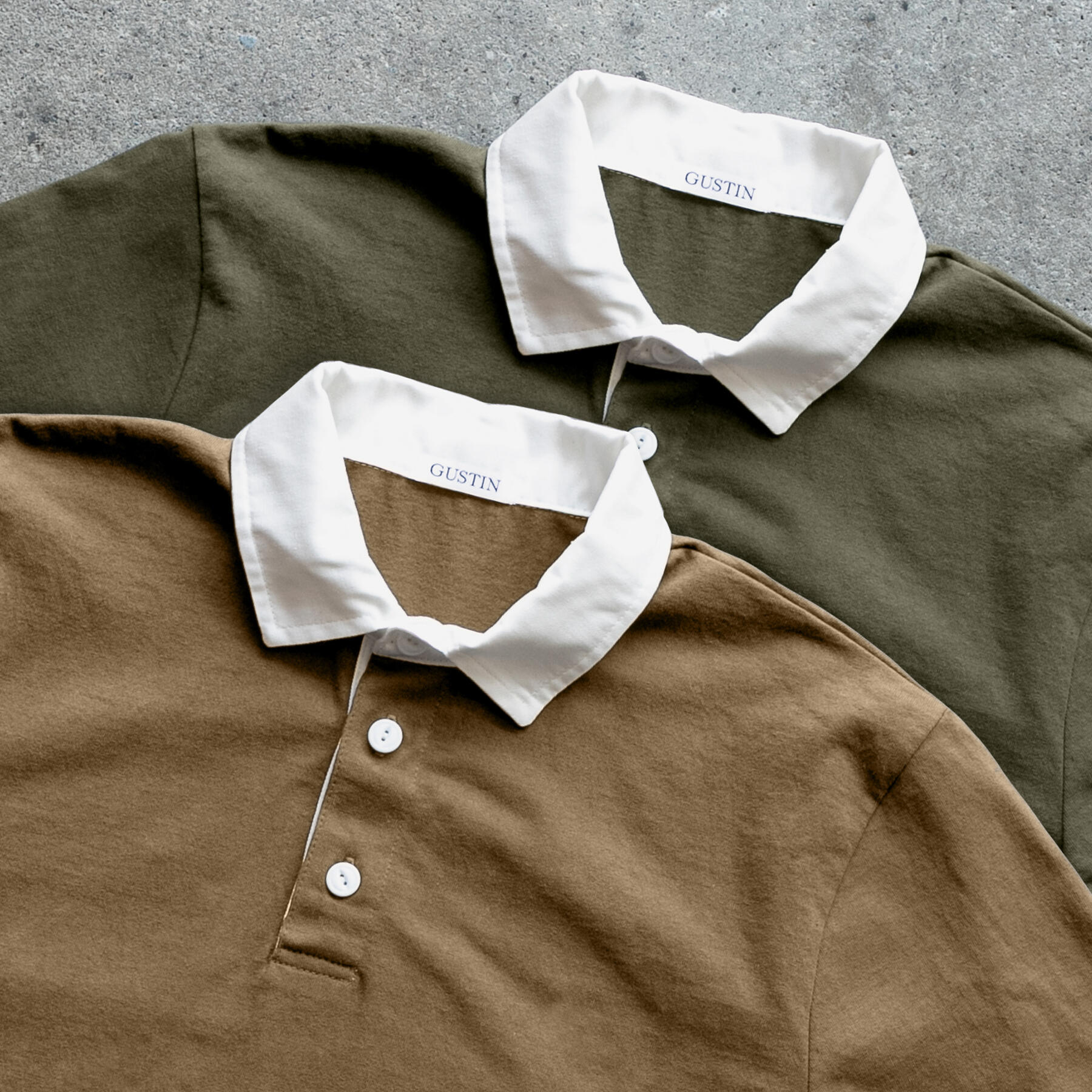 gustin classic rugby 2 pack (gold khaki, olive)