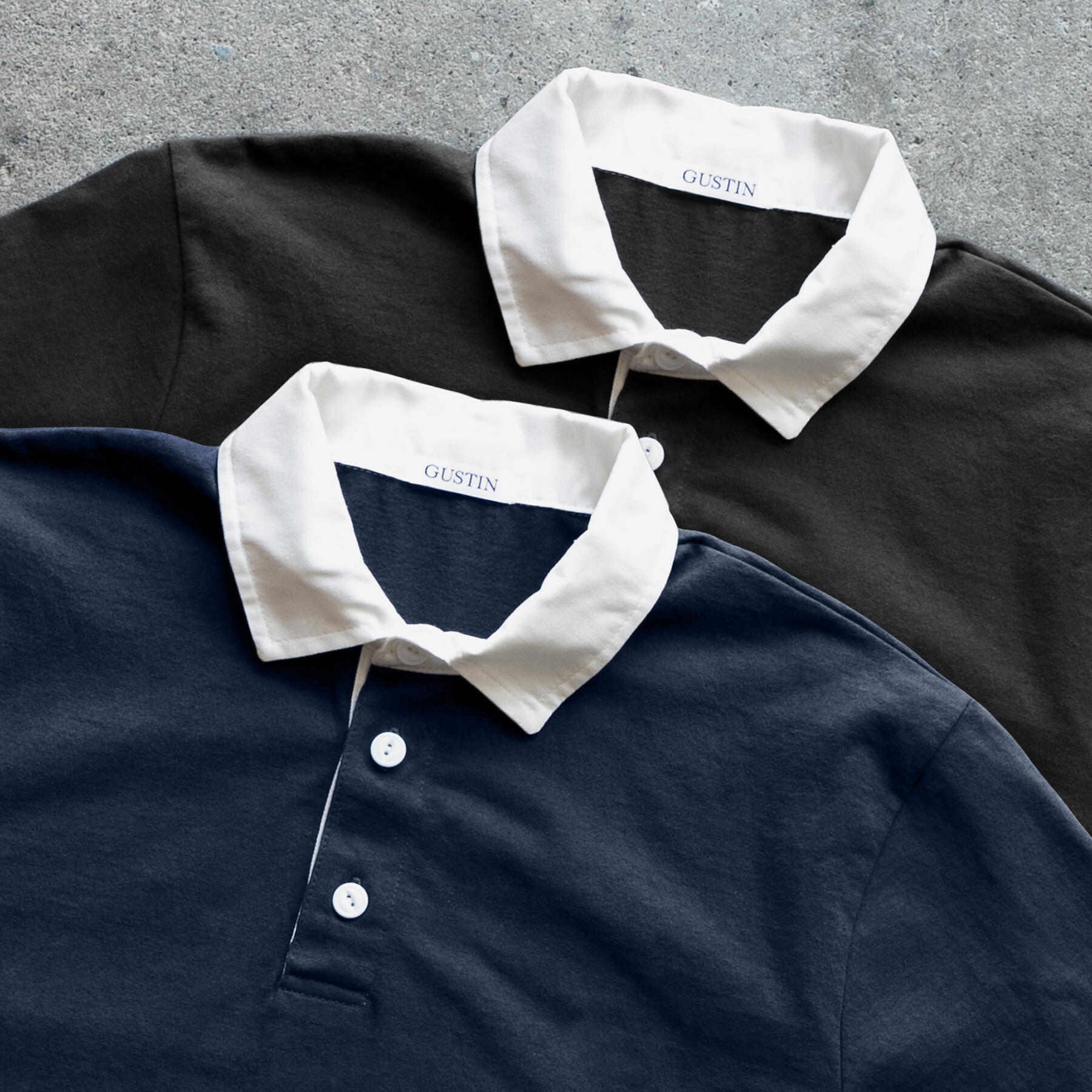 gustin classic rugby 2 pack (navy, black)