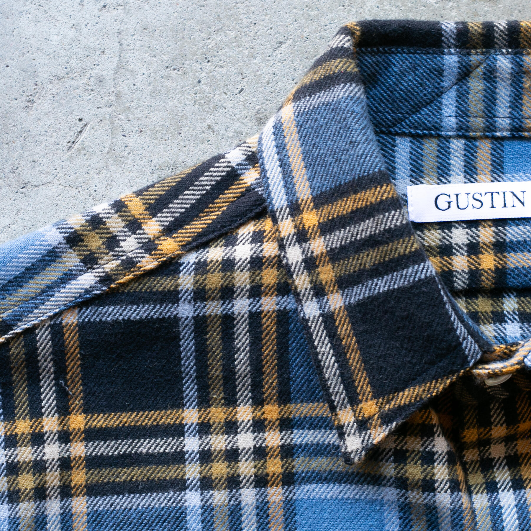 gustin #1220 woodsman flannel - blue jay