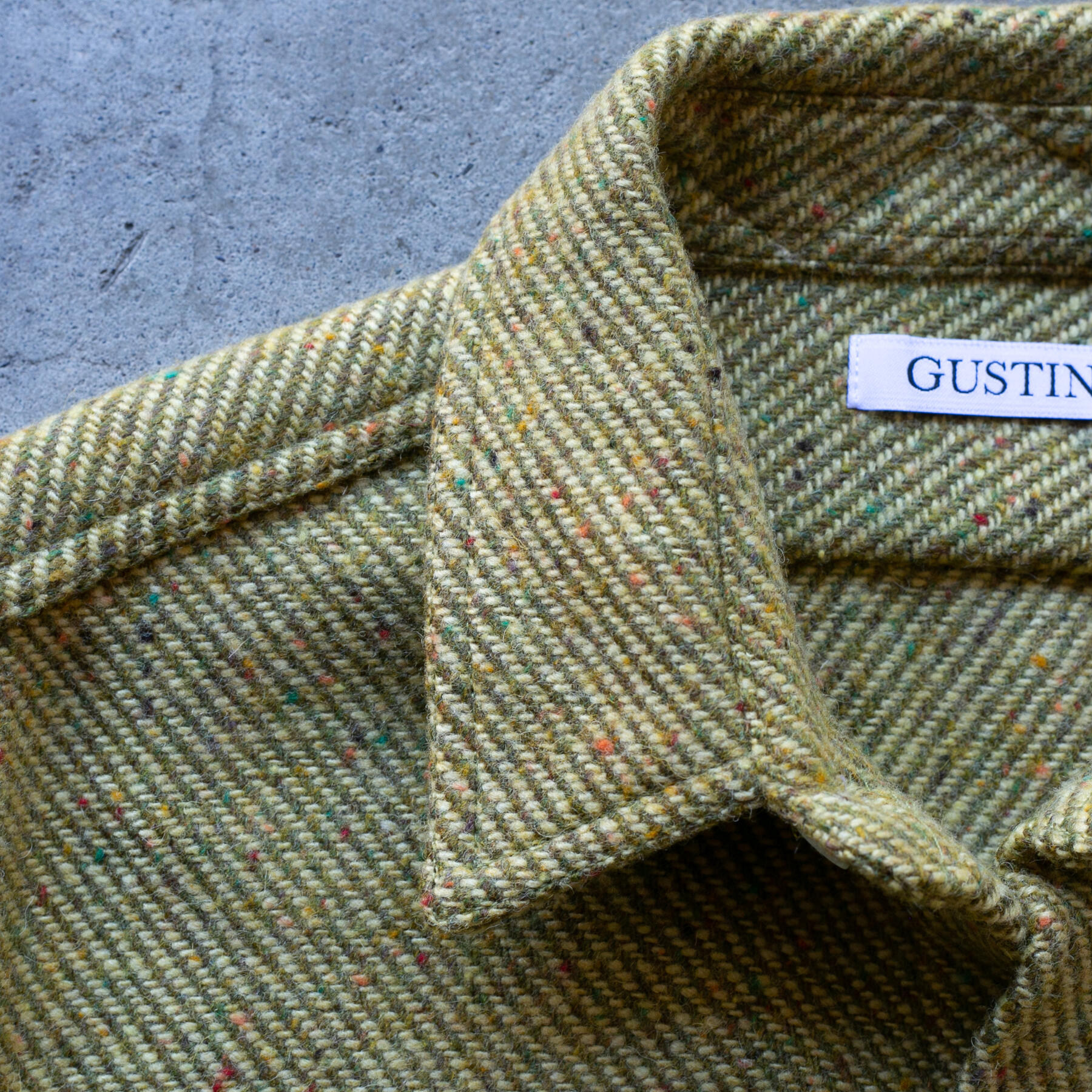 gustin #1252 acid rainbow nep wool shirt